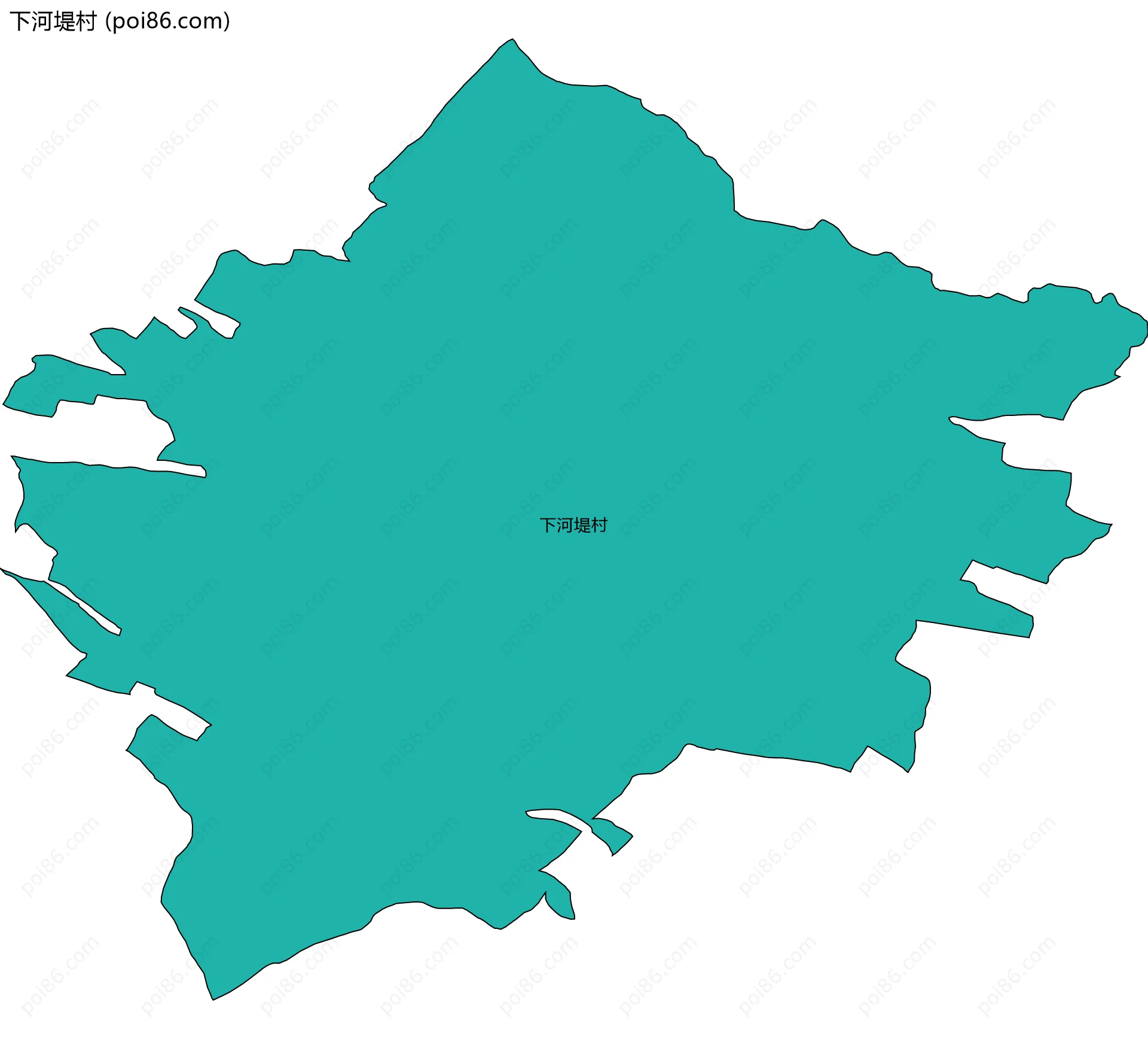 下河堤村边界地图