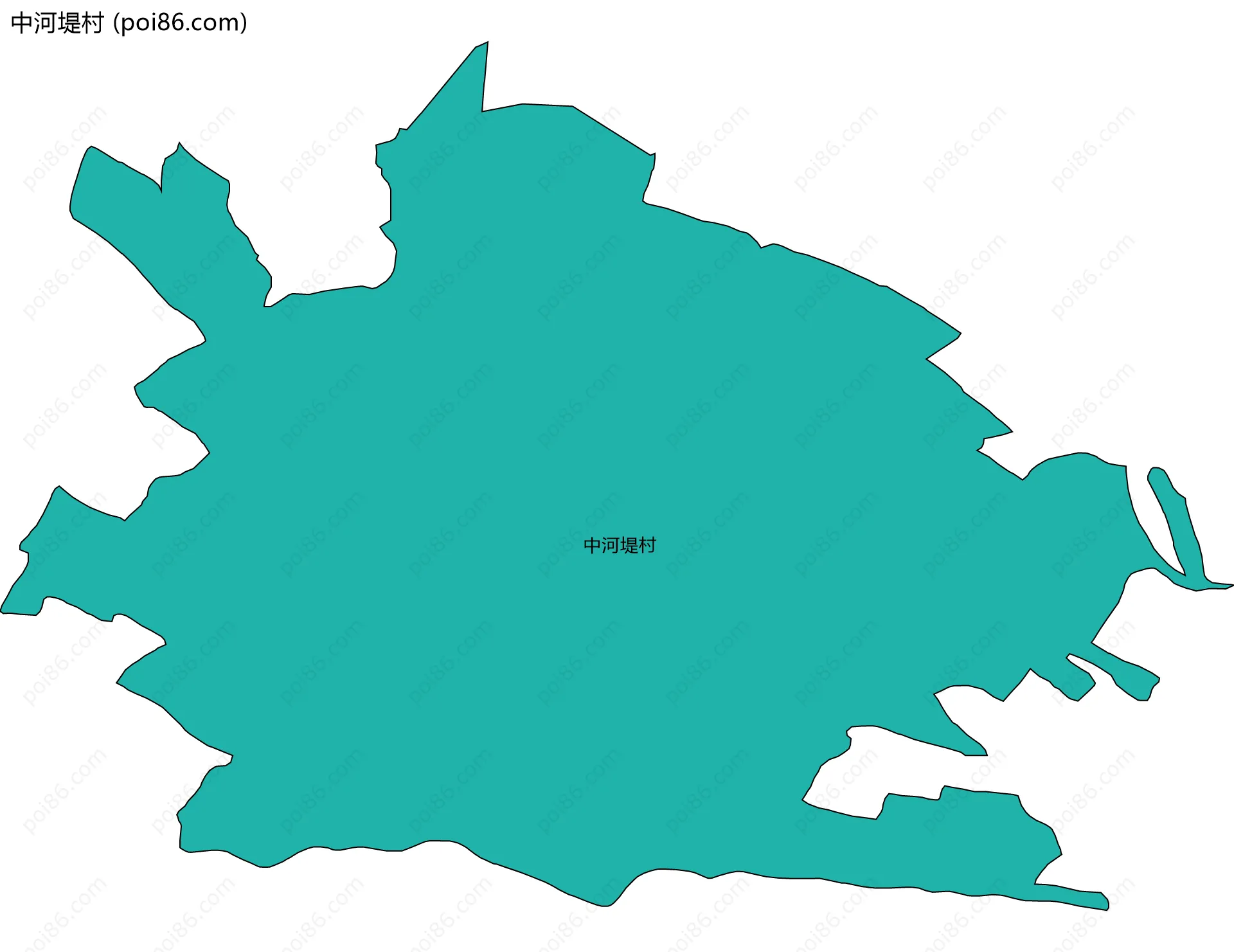 中河堤村边界地图