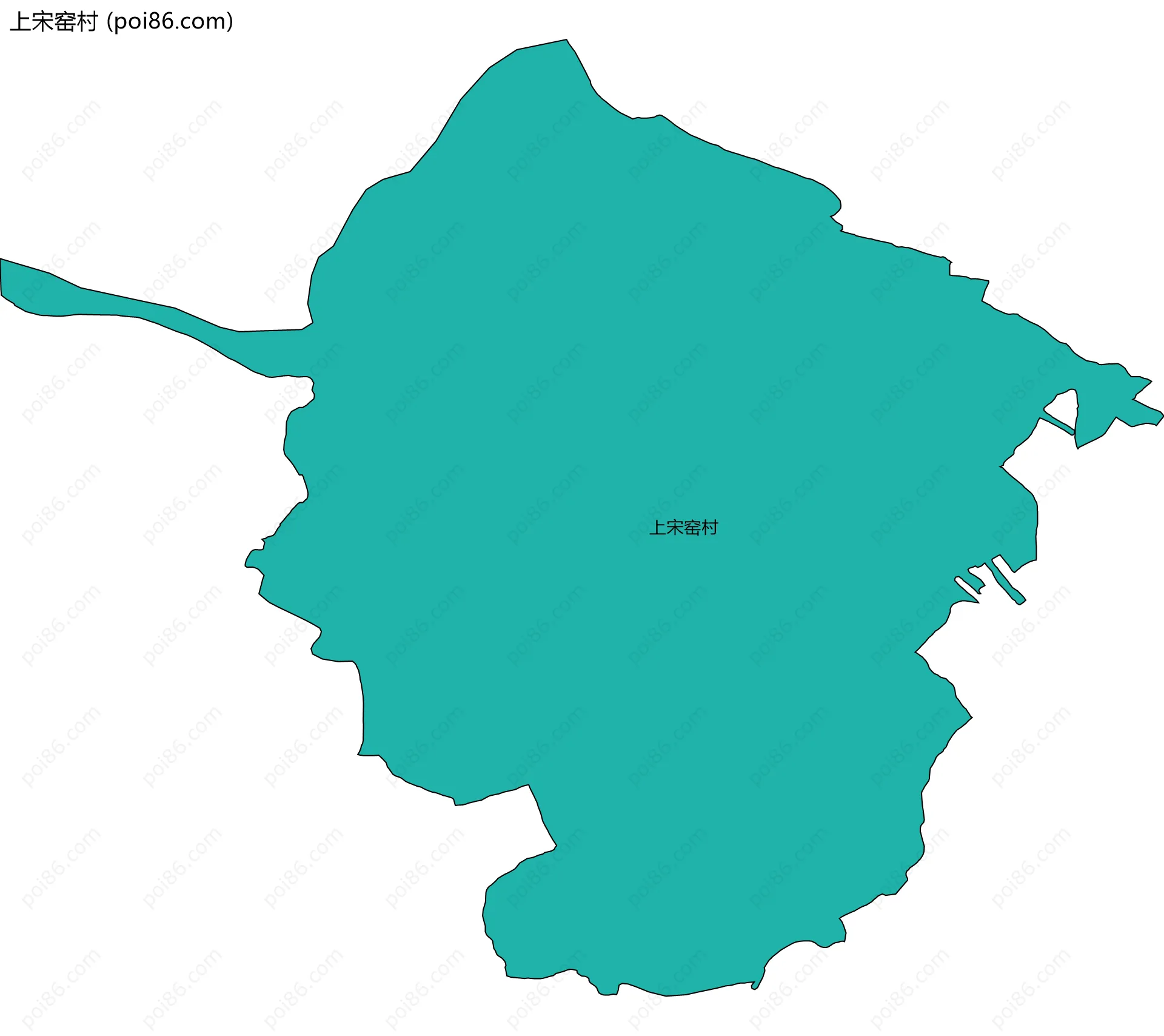 上宋窑村边界地图