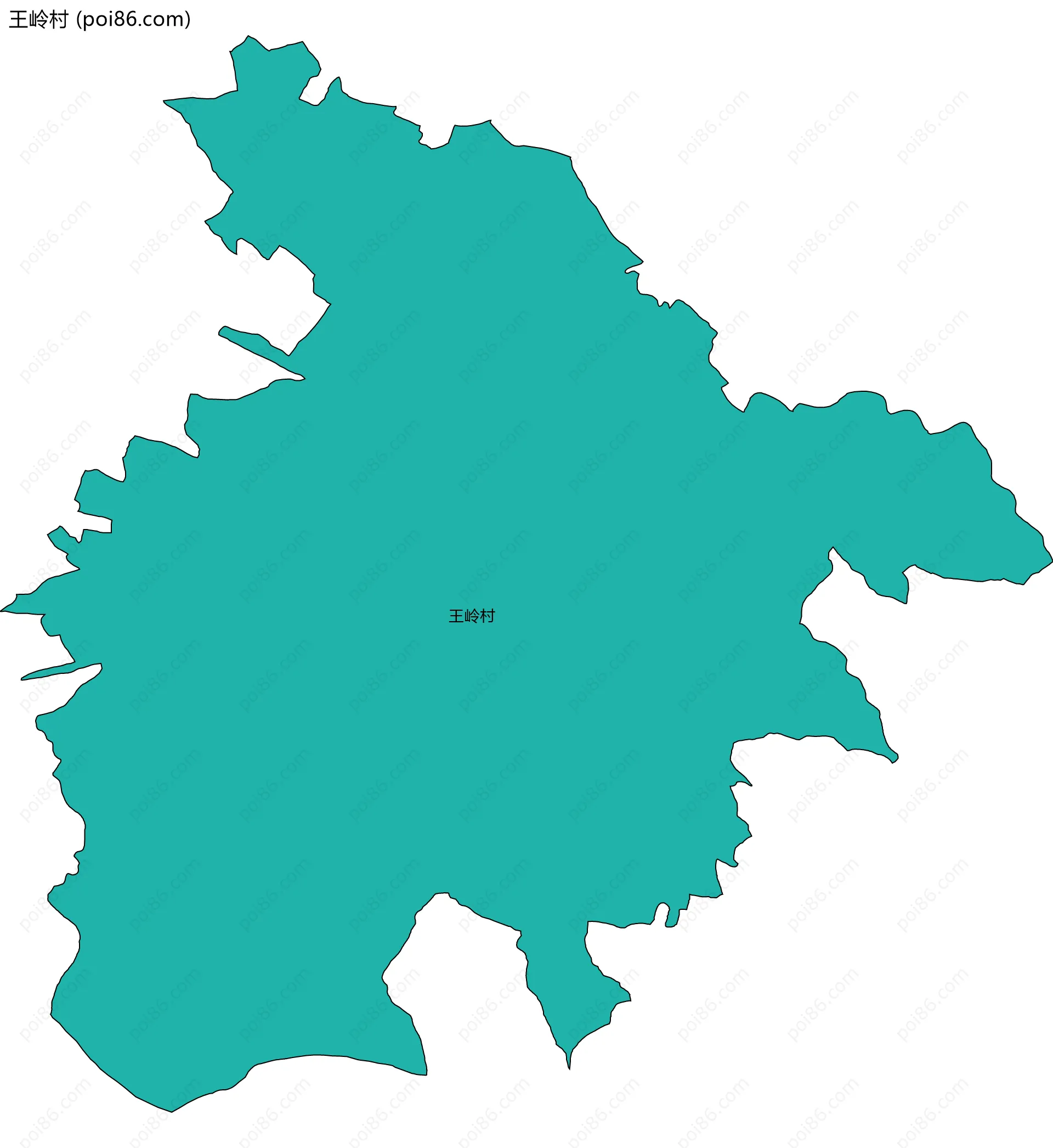 王岭村边界地图