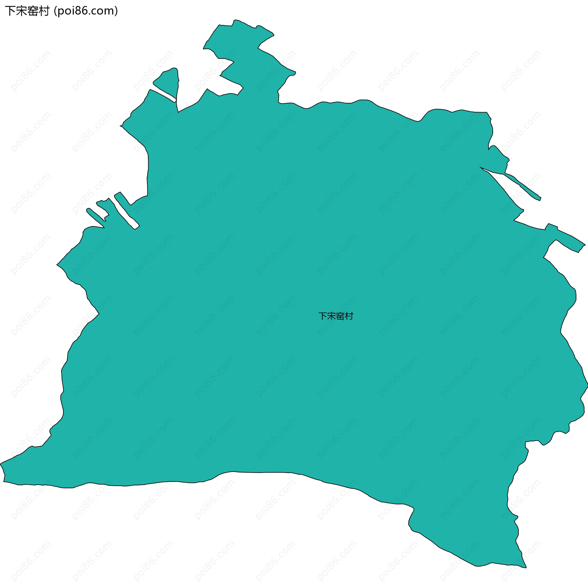 下宋窑村边界地图