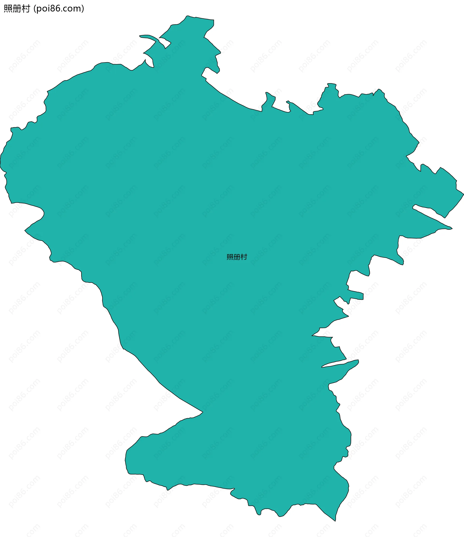 照册村边界地图