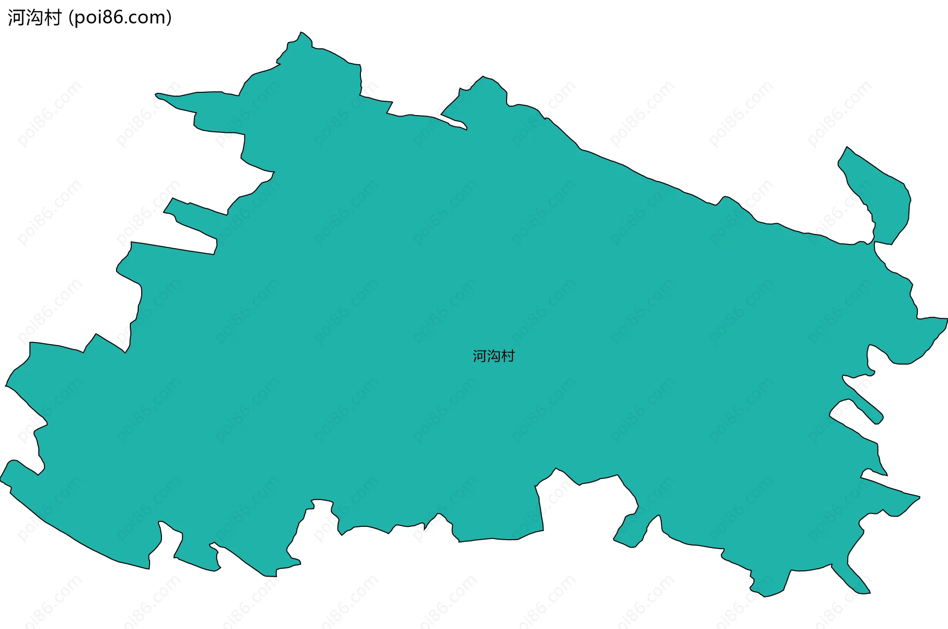 河沟村边界地图