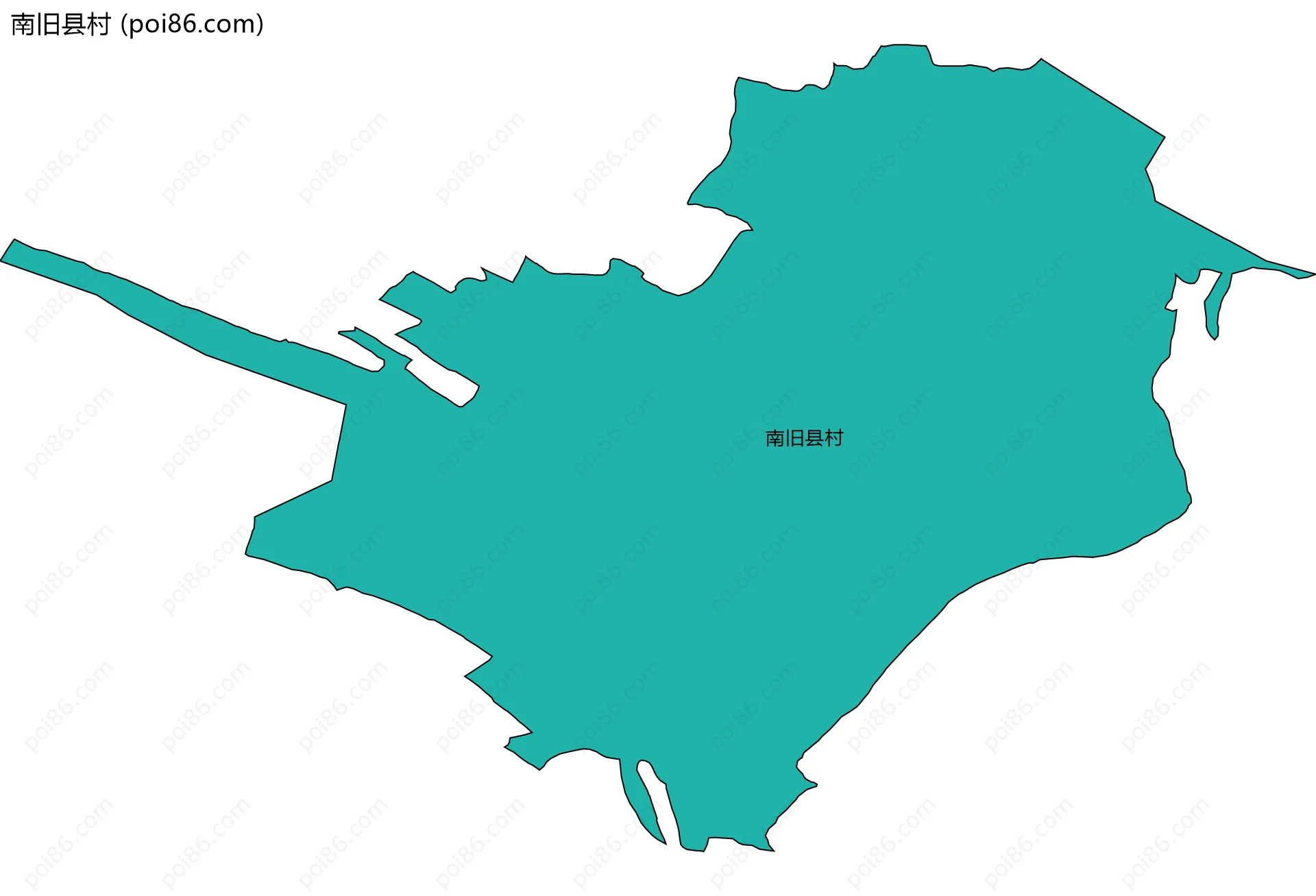 南旧县村边界地图