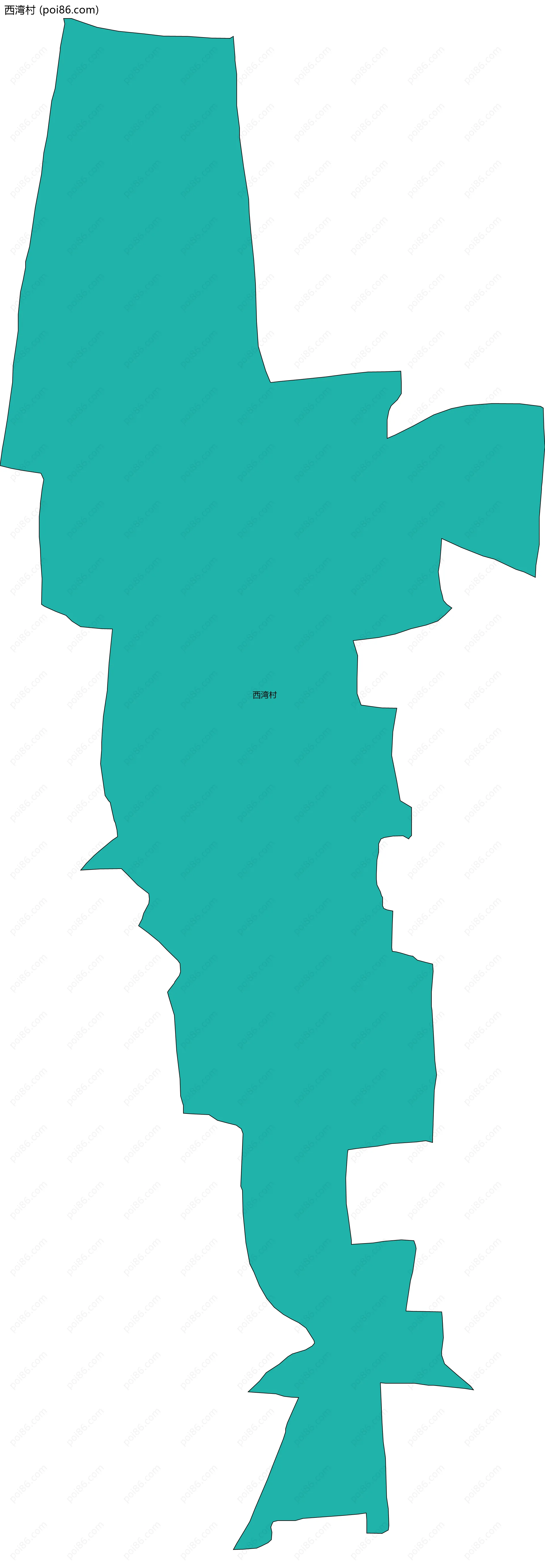 西湾村边界地图