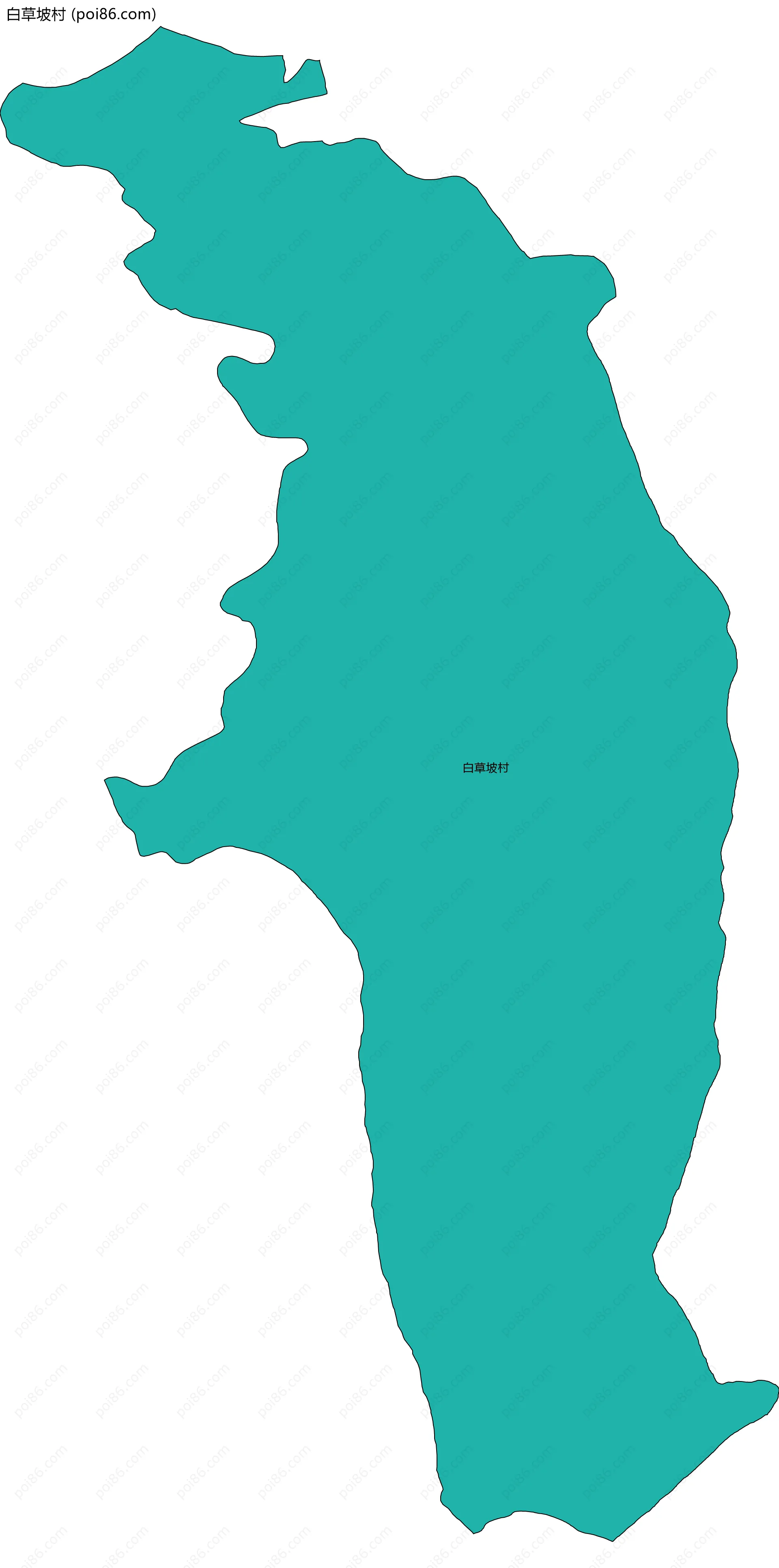 白草坡村边界地图