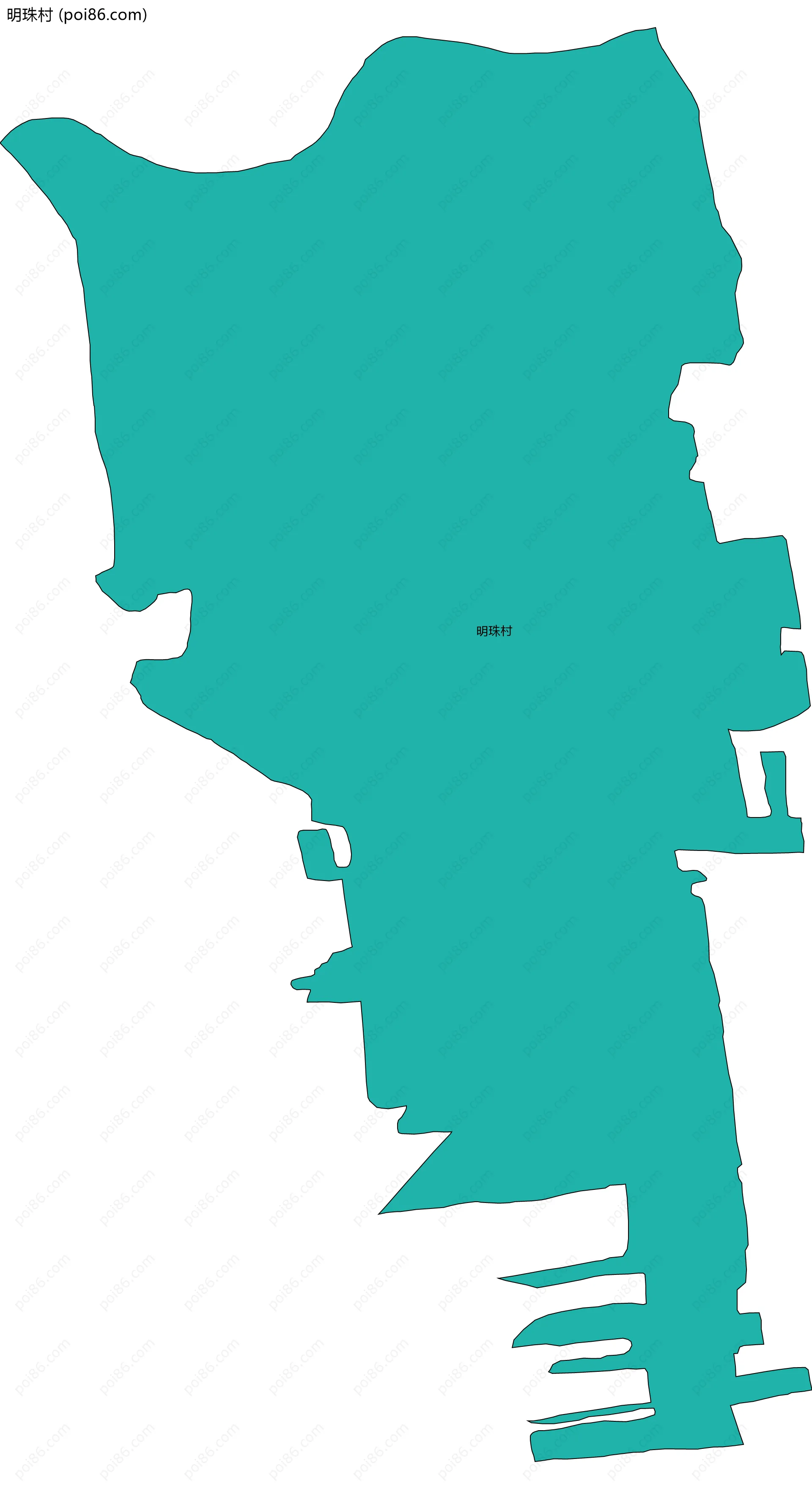 明珠村边界地图