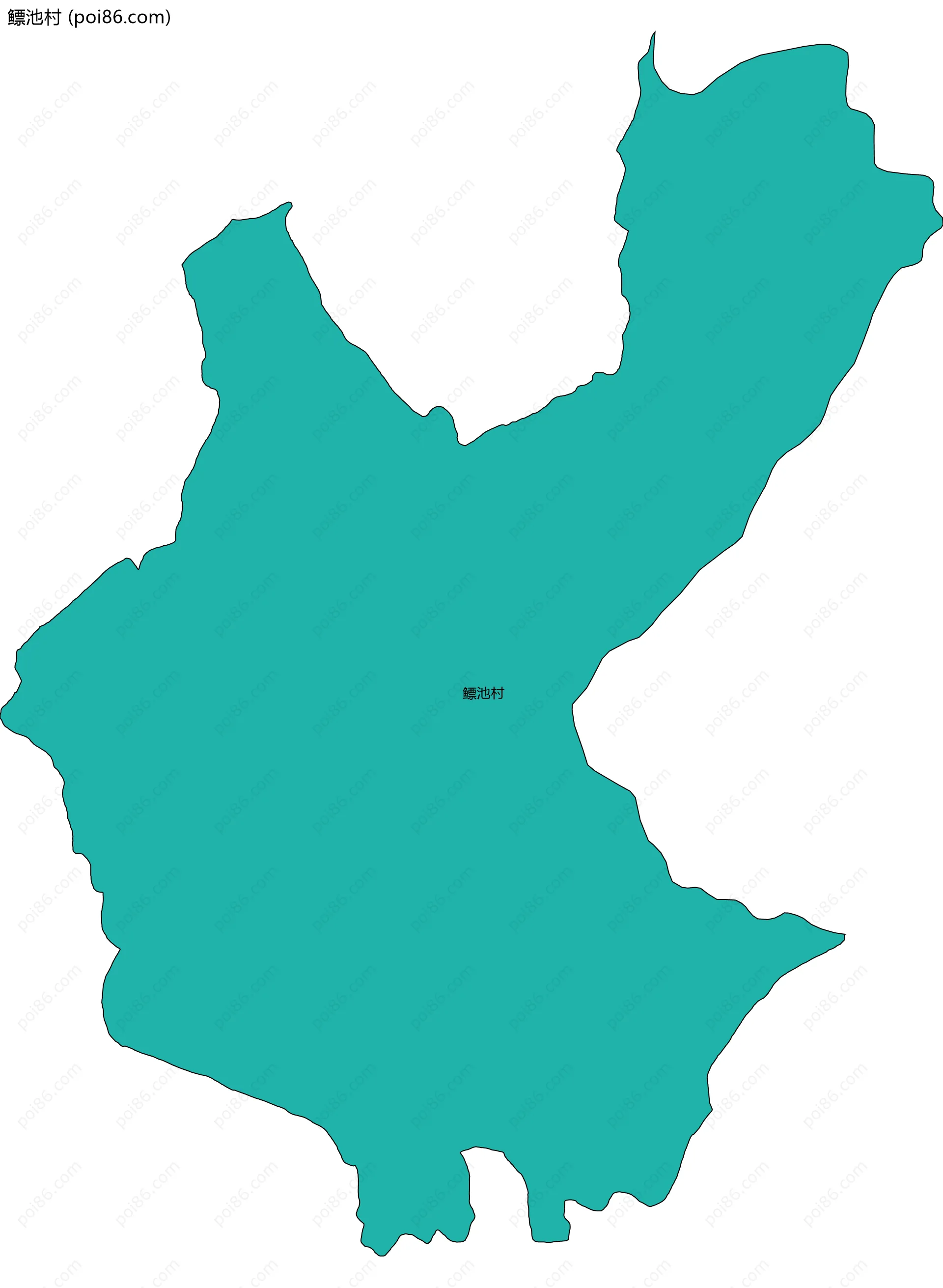 鳔池村边界地图