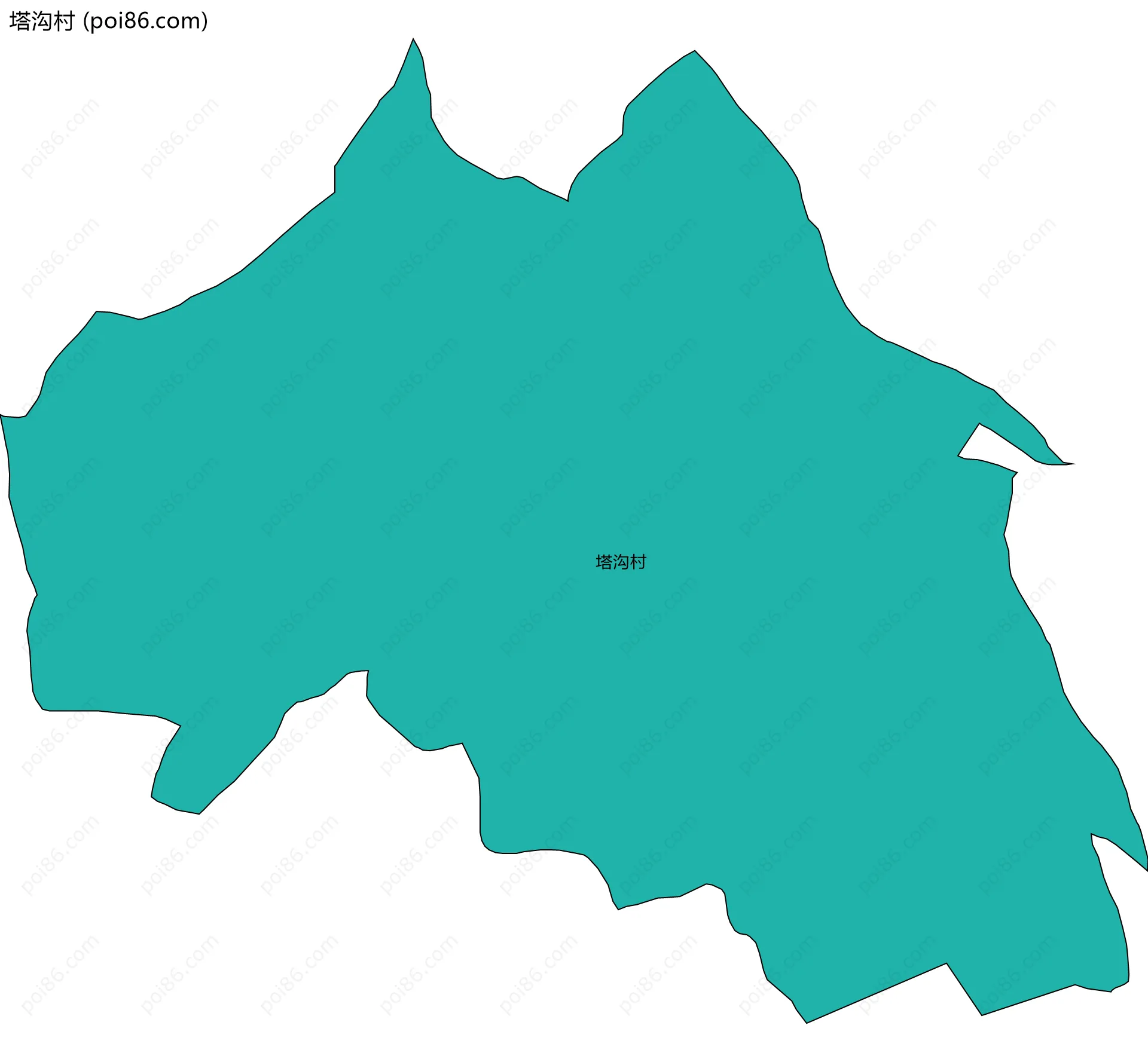 塔沟村边界地图
