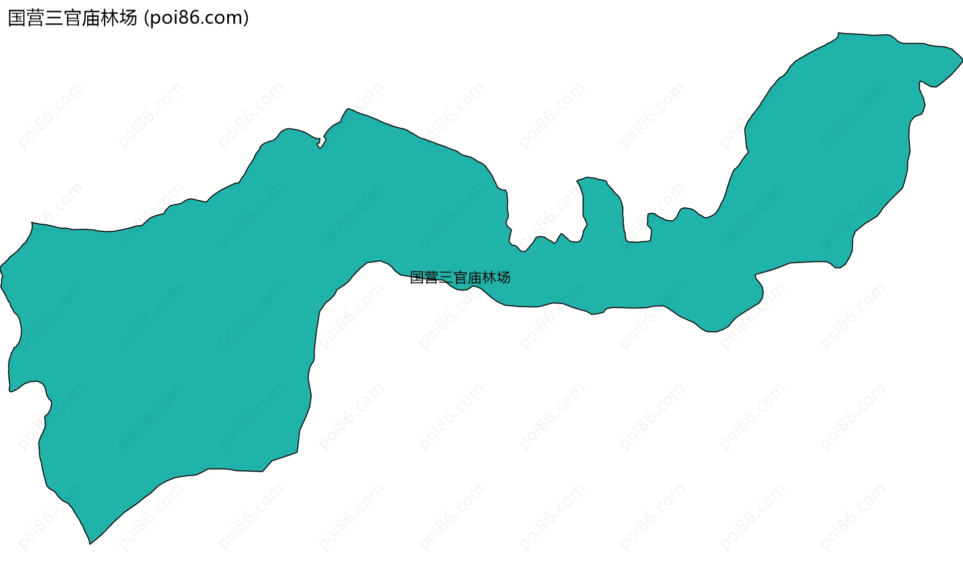 国营三官庙林场边界地图