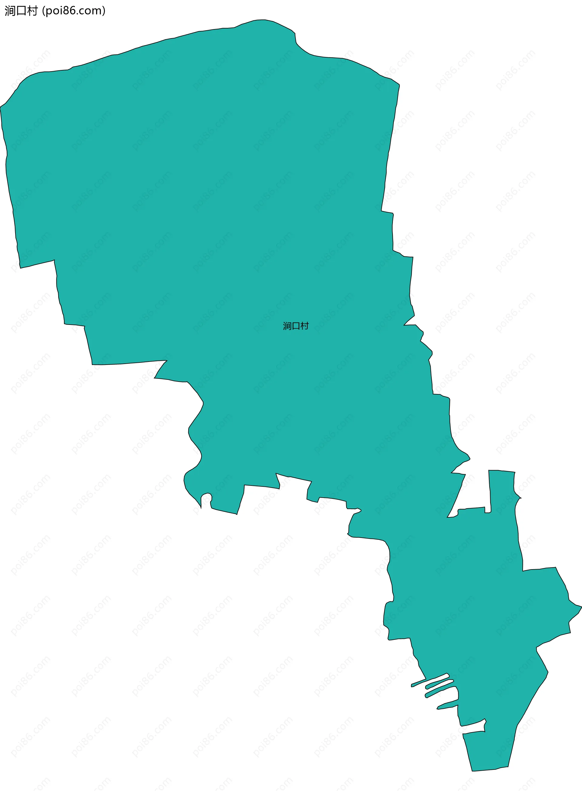 涧口村边界地图