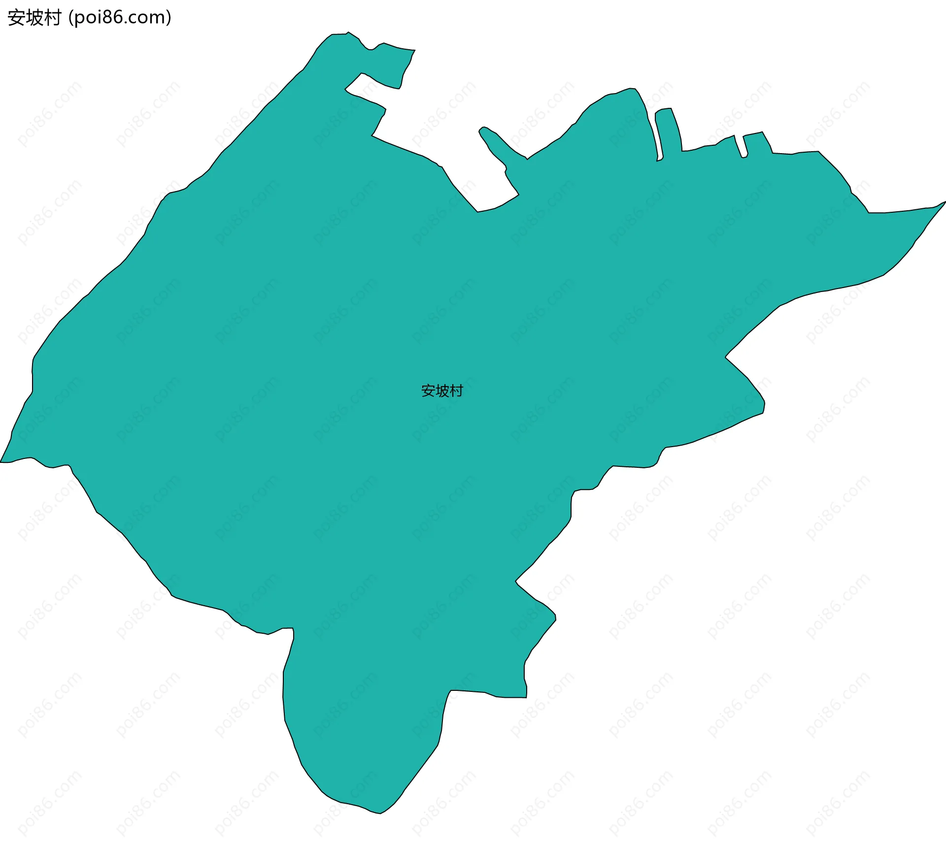 安坡村边界地图