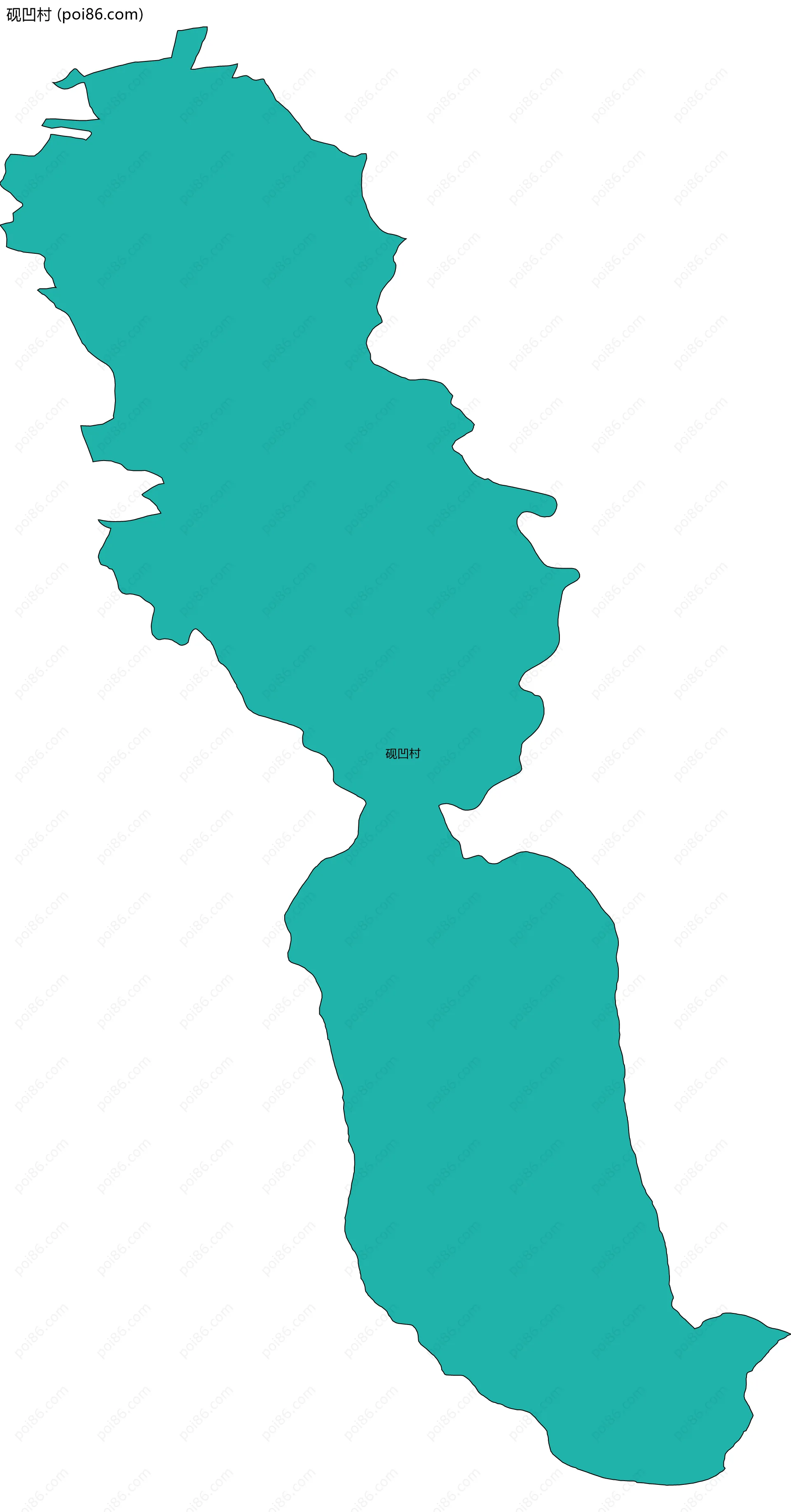 砚凹村边界地图