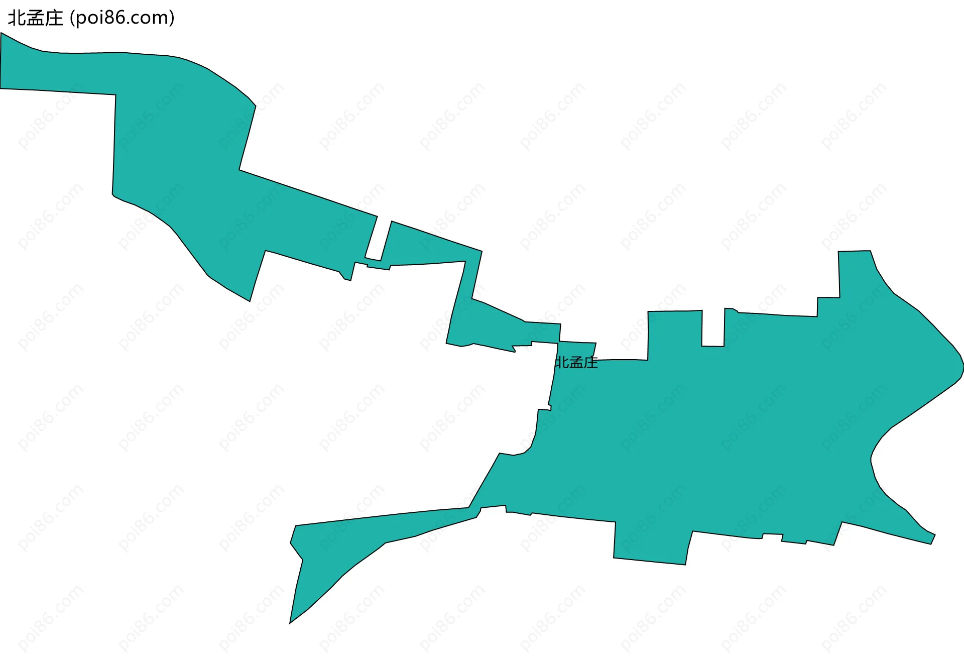 北孟庄边界地图