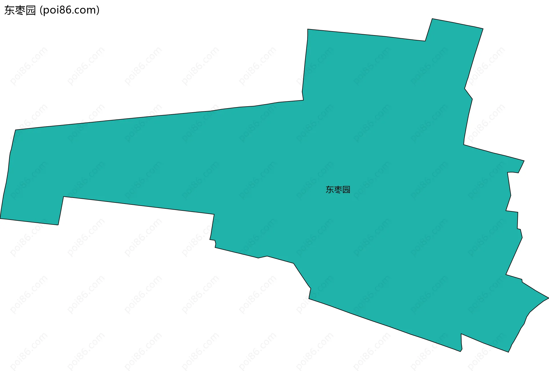 东枣园边界地图