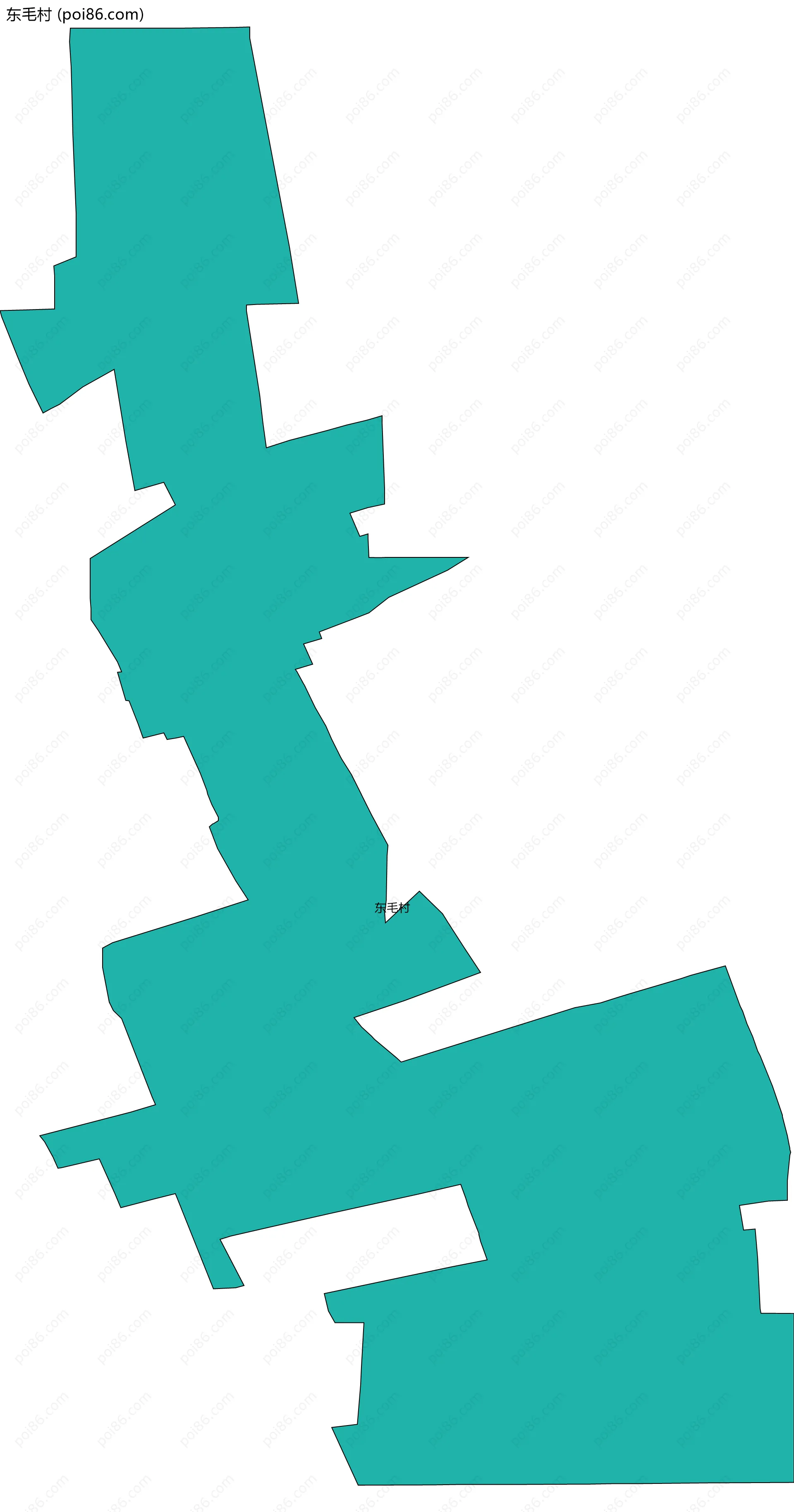 东毛村边界地图