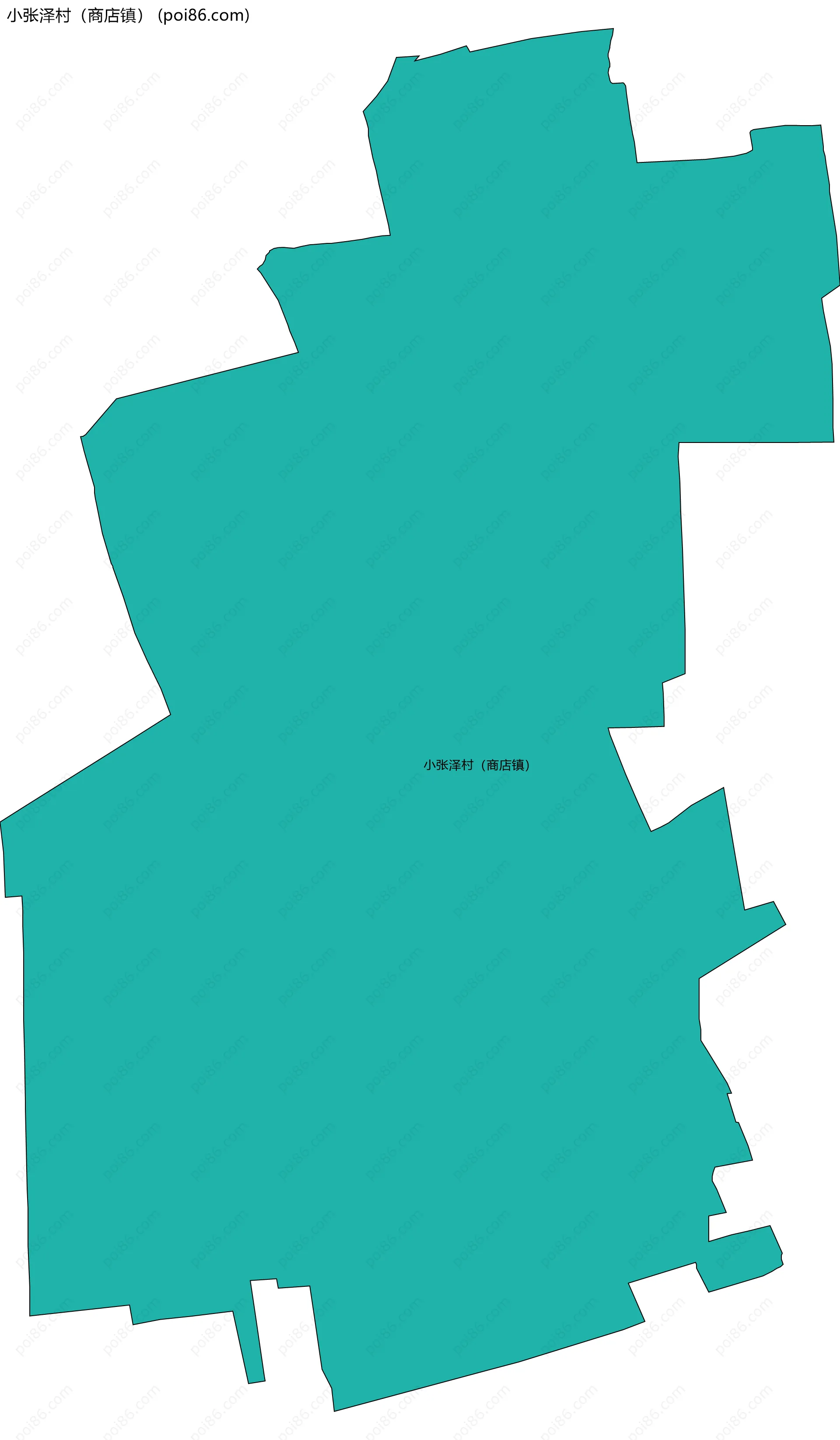 小张泽村（商店镇）边界地图