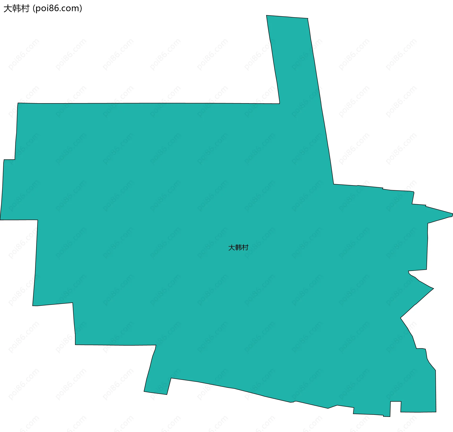 大韩村边界地图