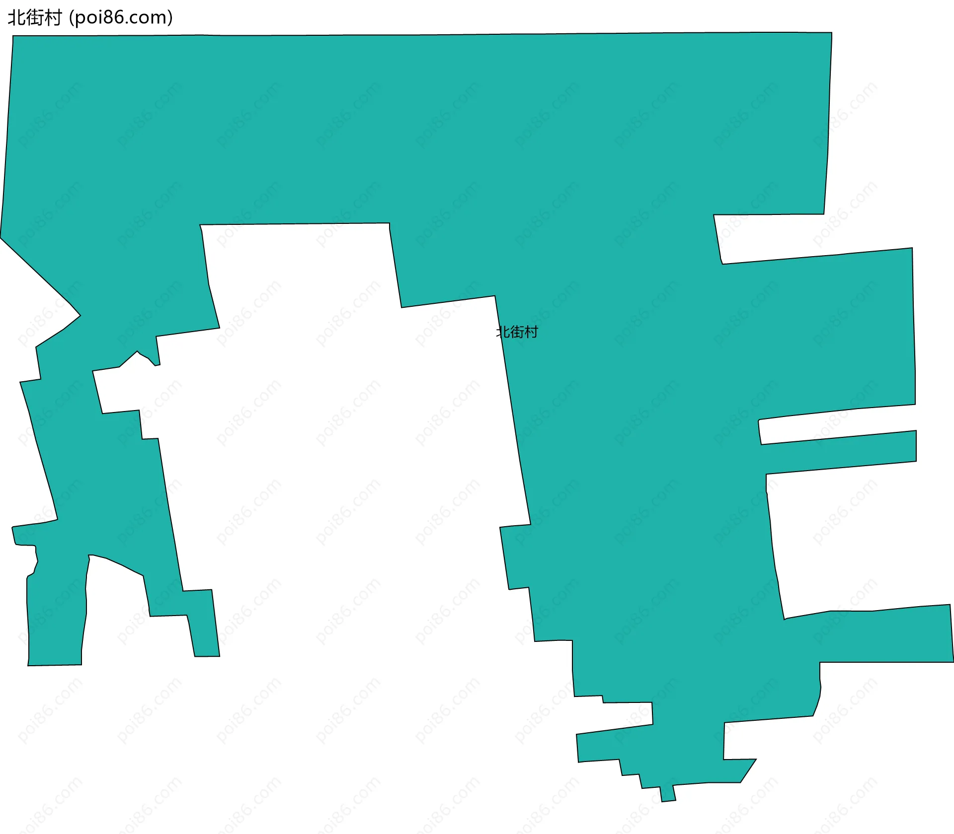 北街村边界地图
