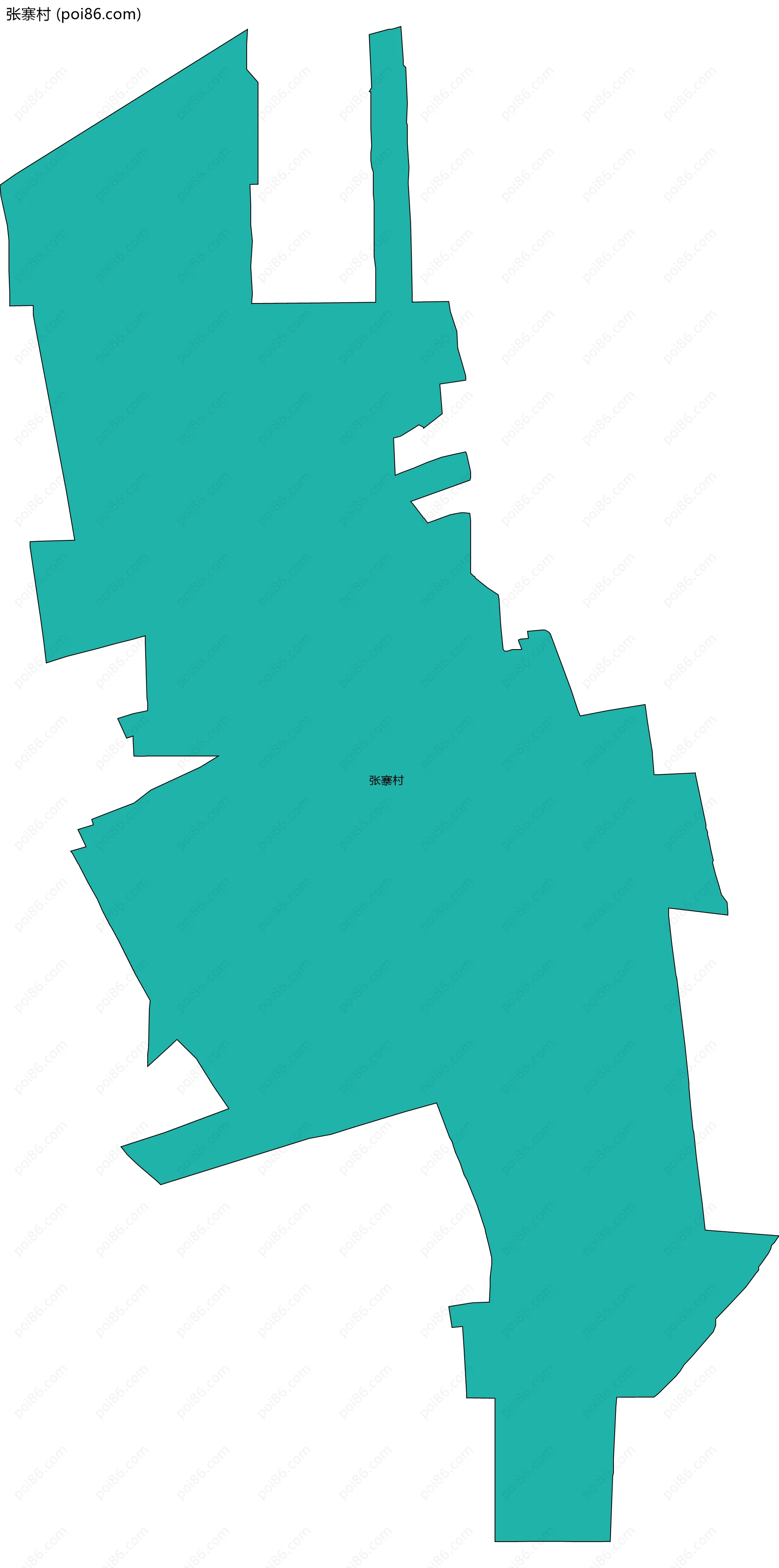 张寨村边界地图