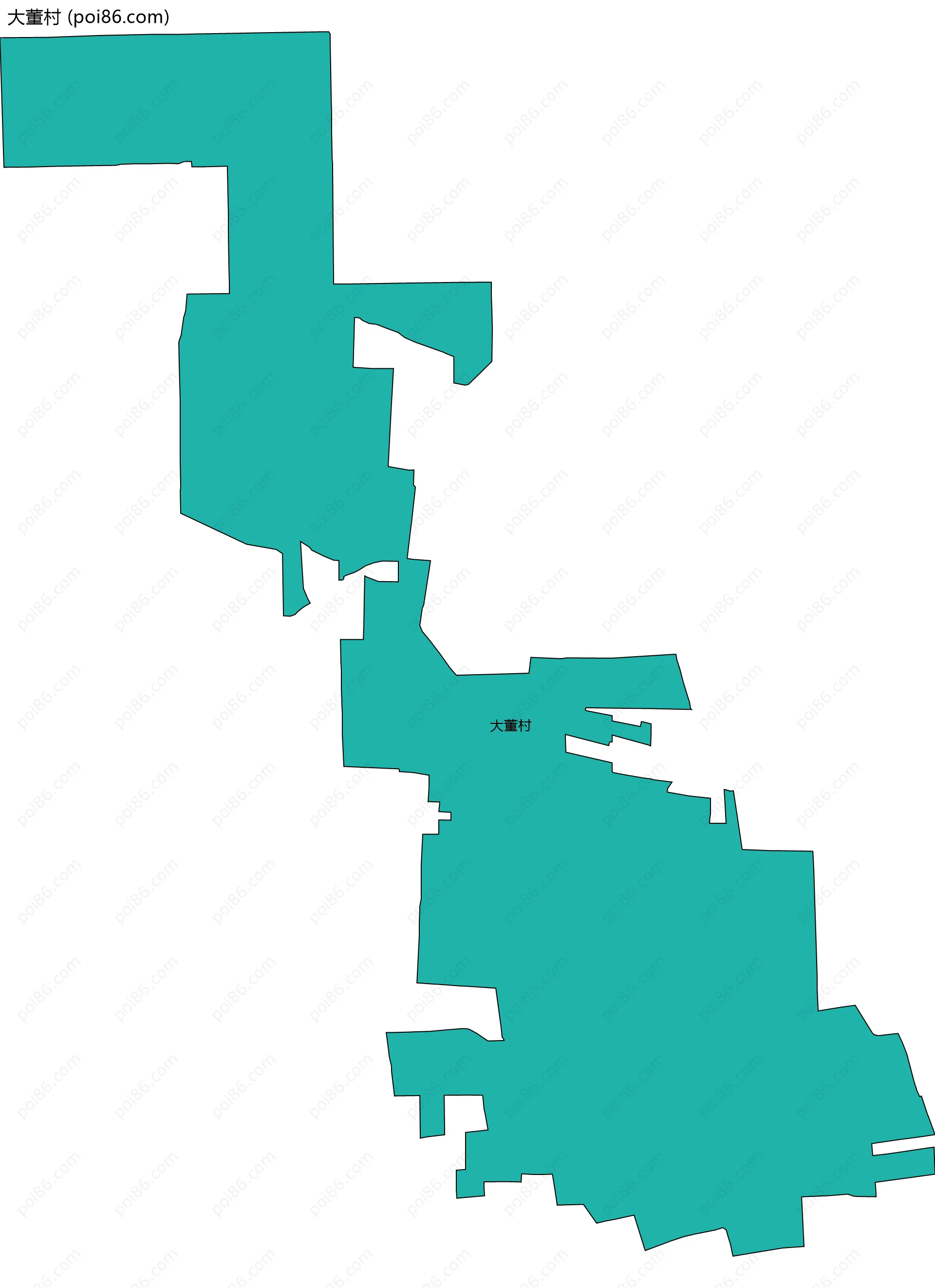 大董村边界地图