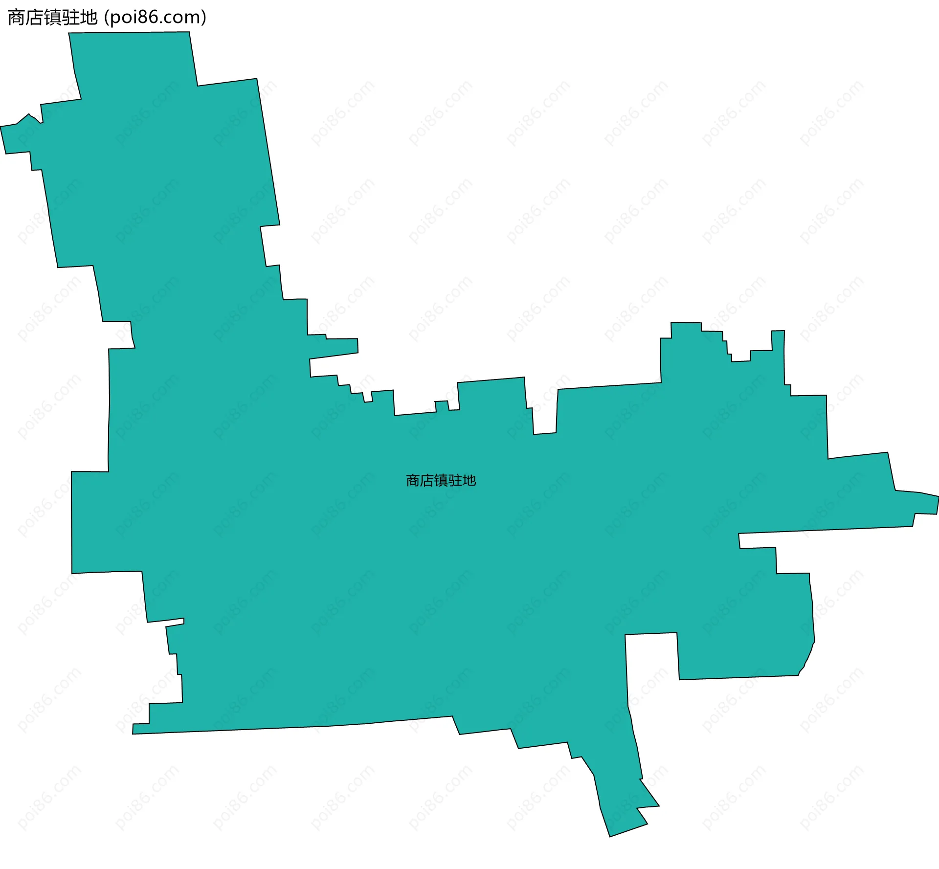 商店镇驻地边界地图