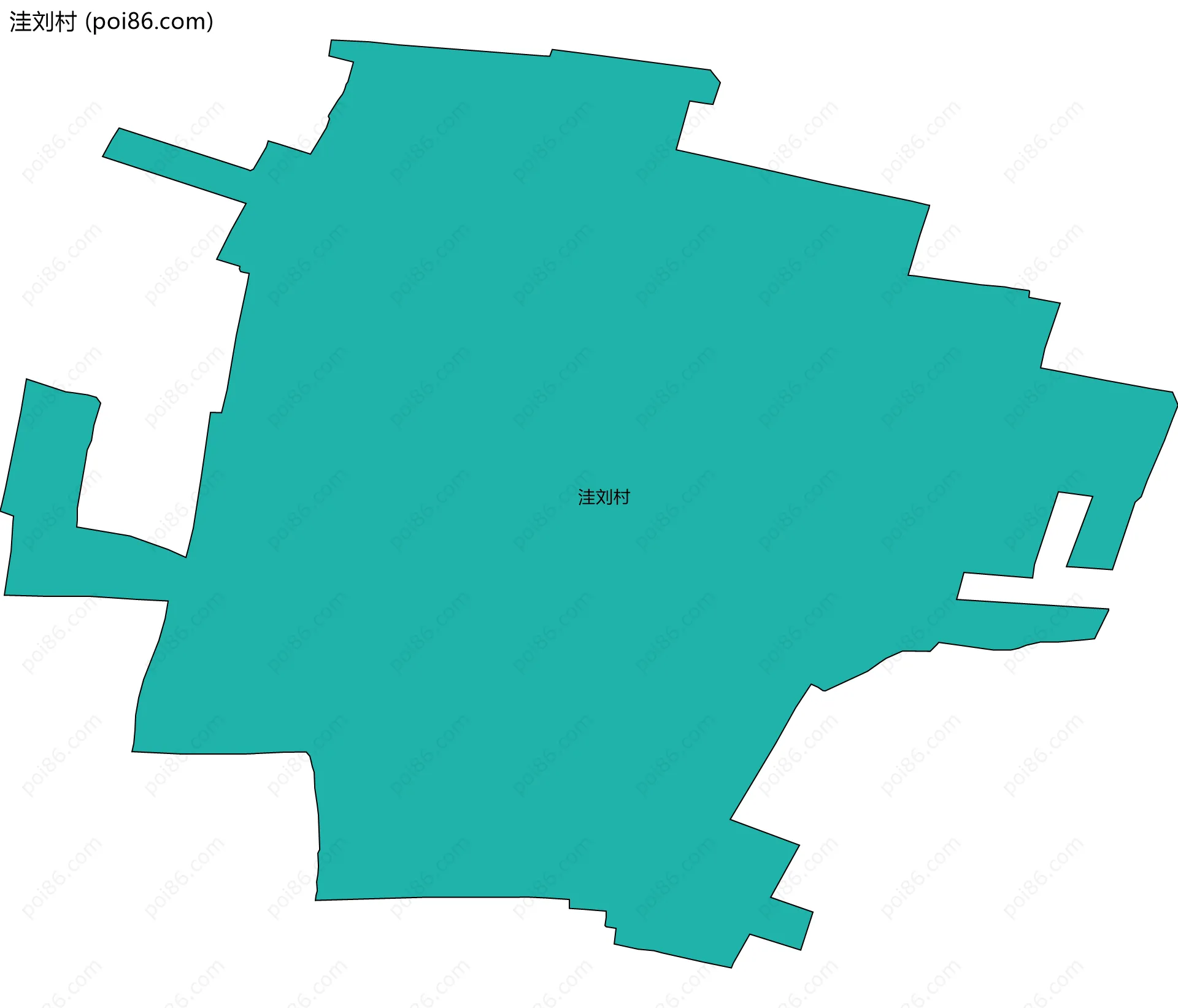 洼刘村边界地图