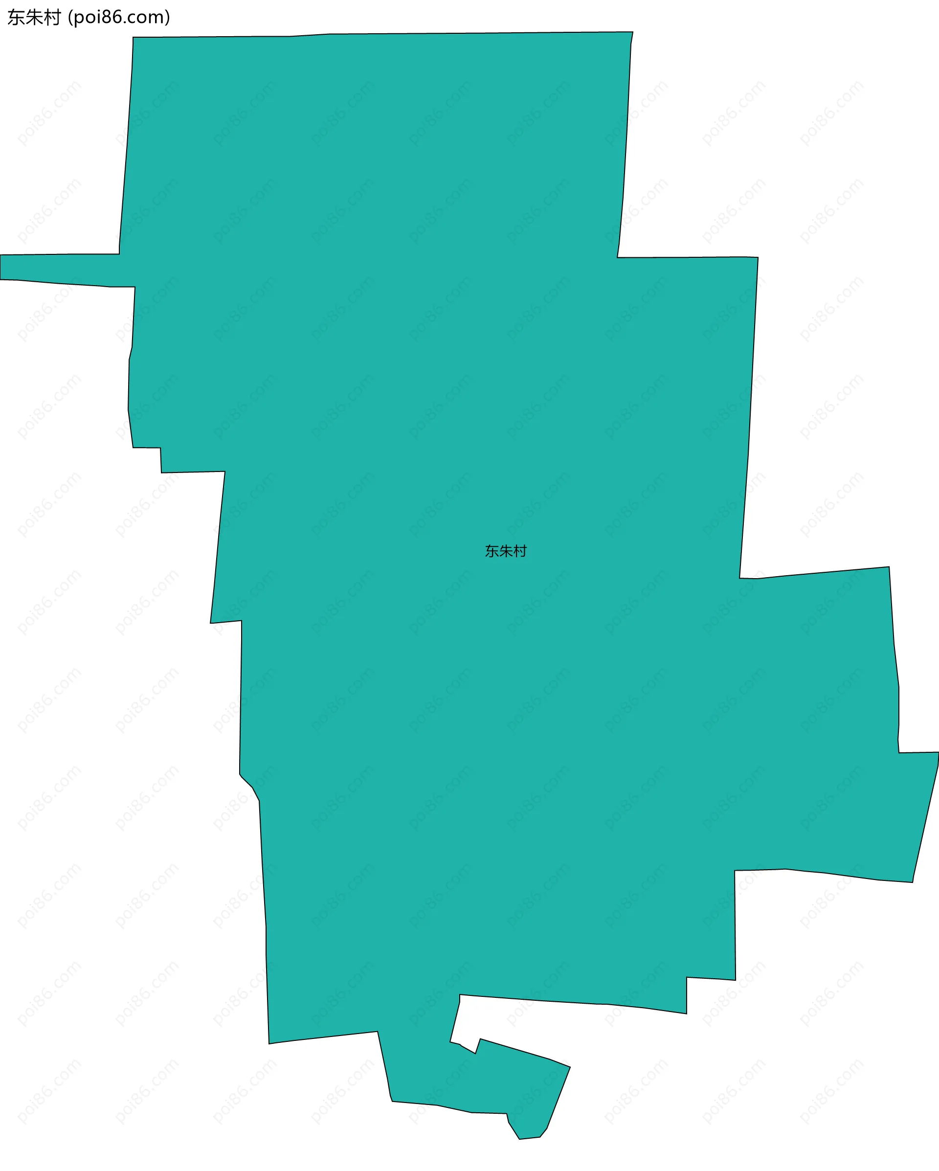 东朱村边界地图