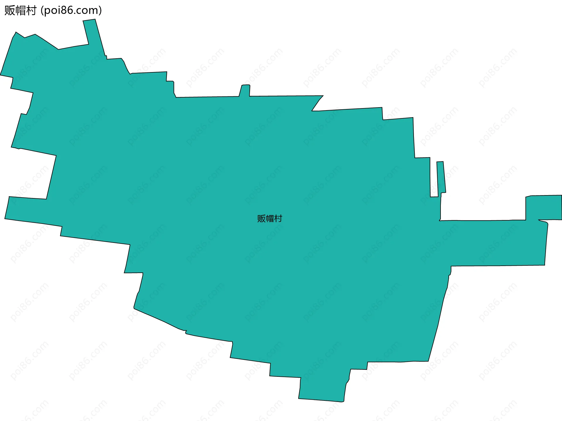 贩帽村边界地图