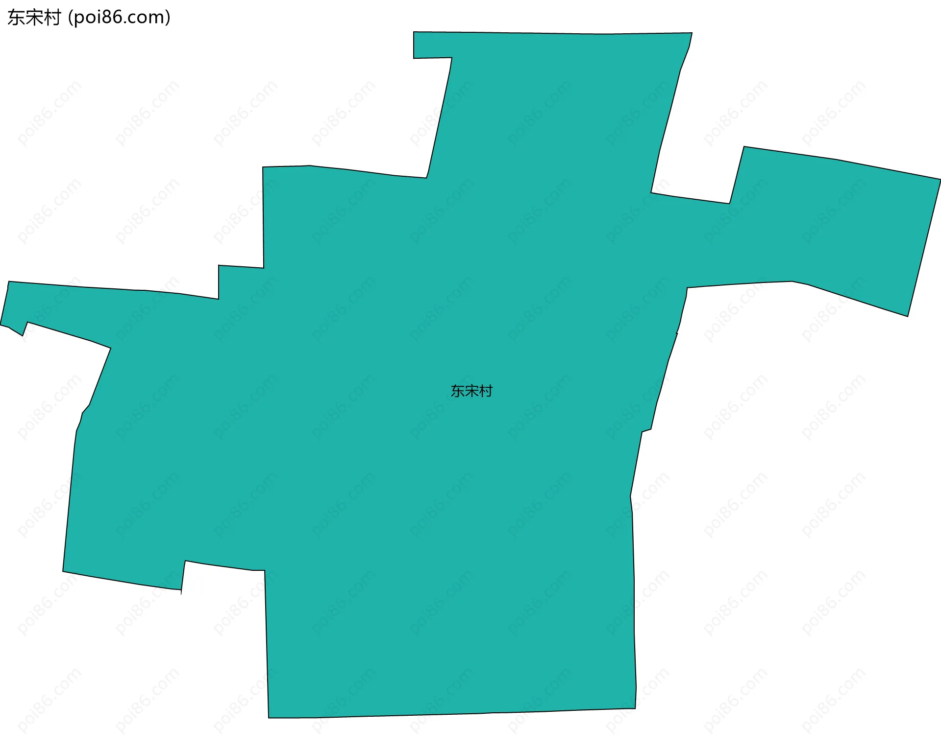 东宋村边界地图