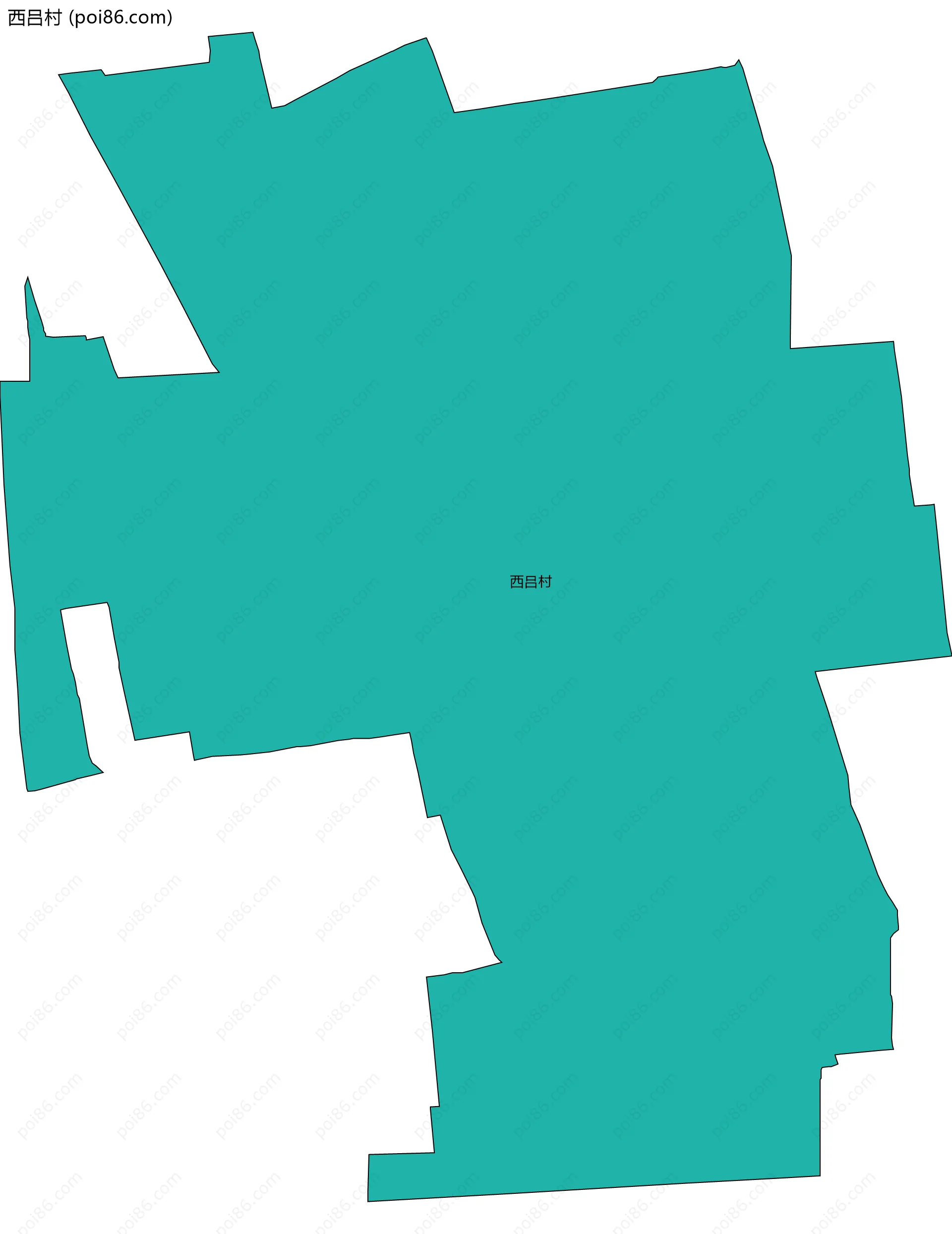 西吕村边界地图