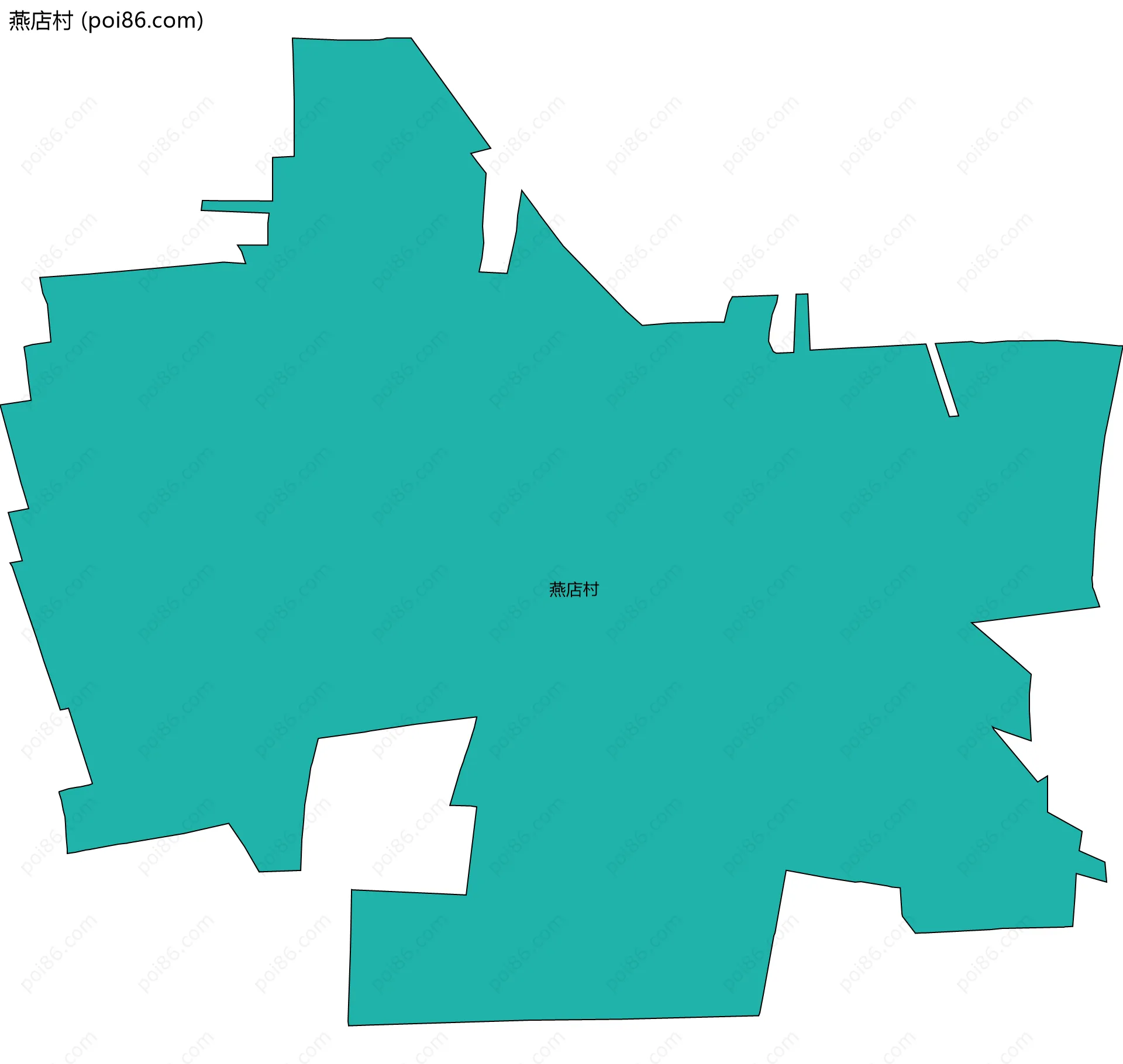 燕店村边界地图