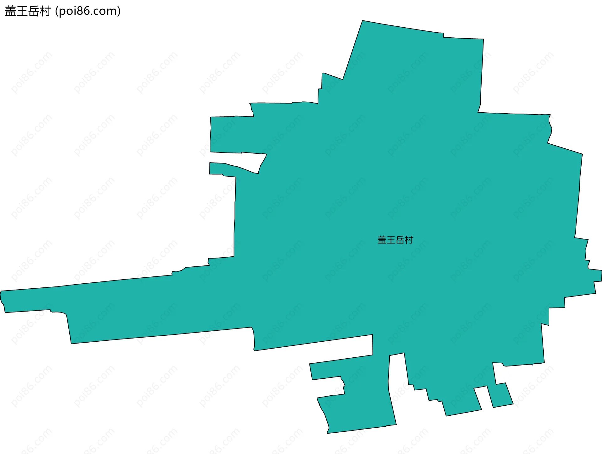 盖王岳村边界地图