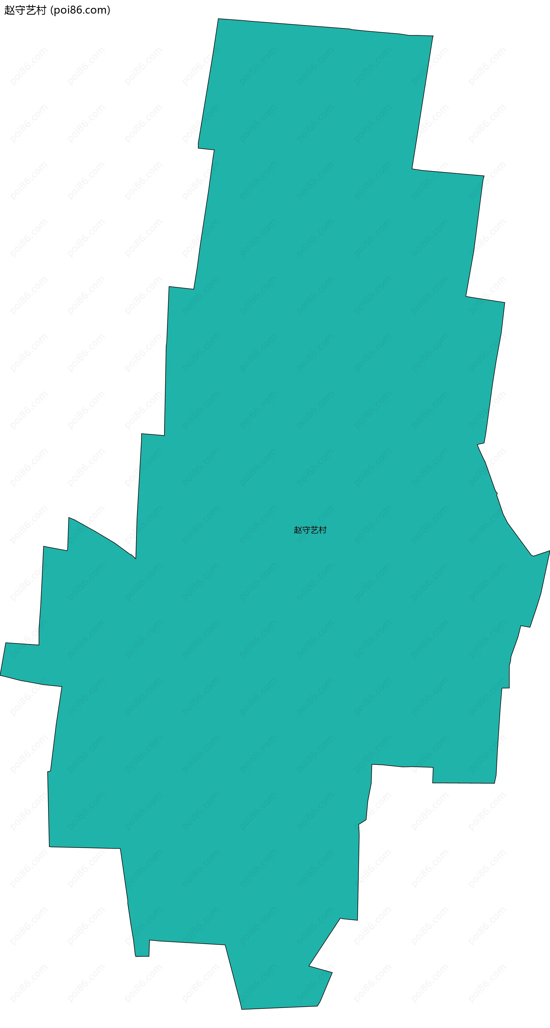 赵守艺村边界地图