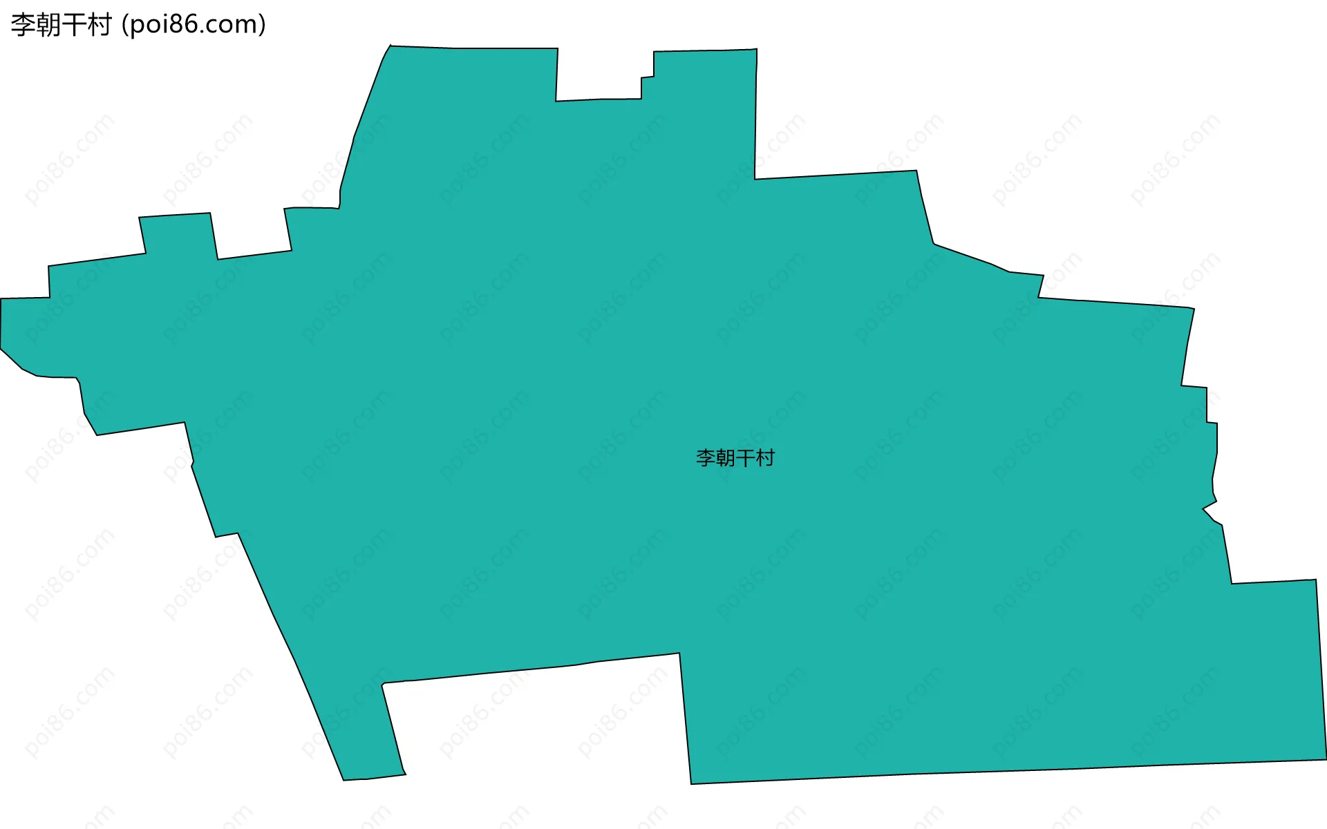 李朝干村边界地图