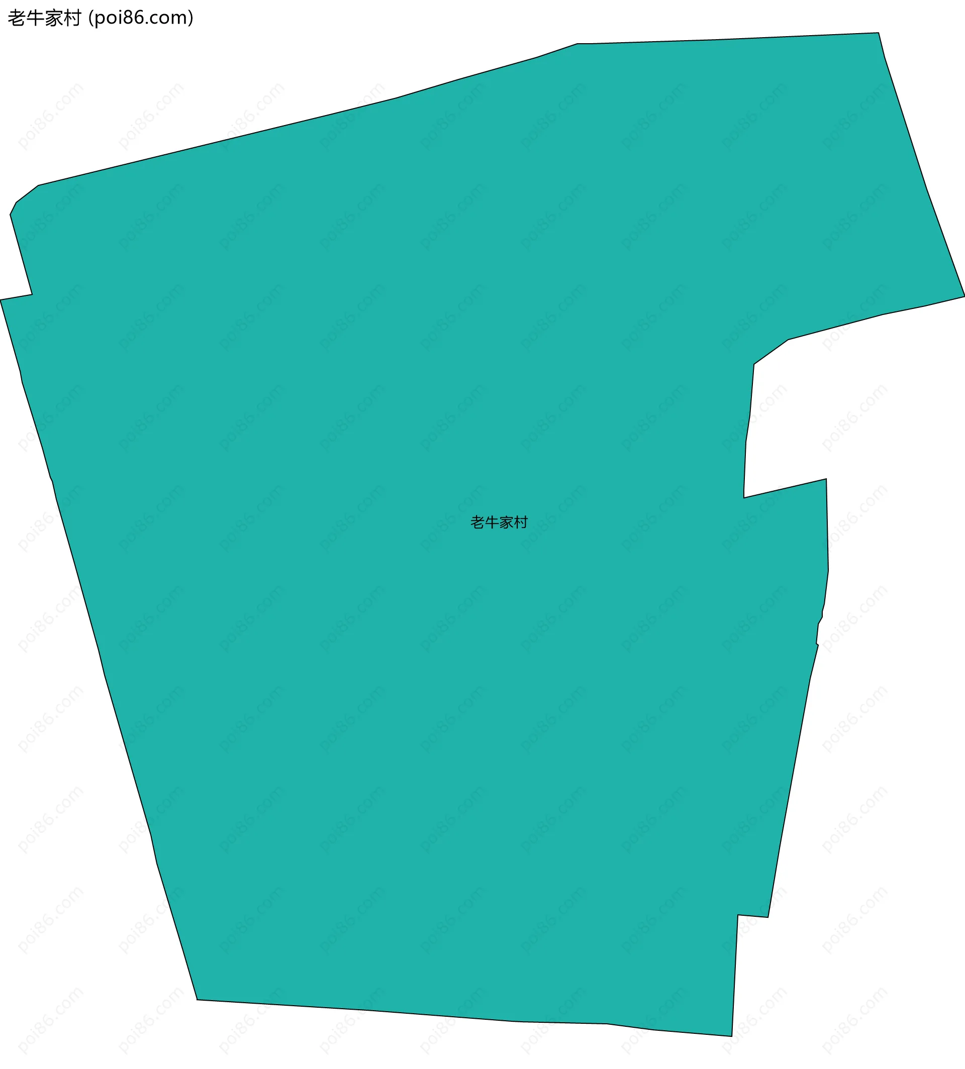 老牛家村边界地图