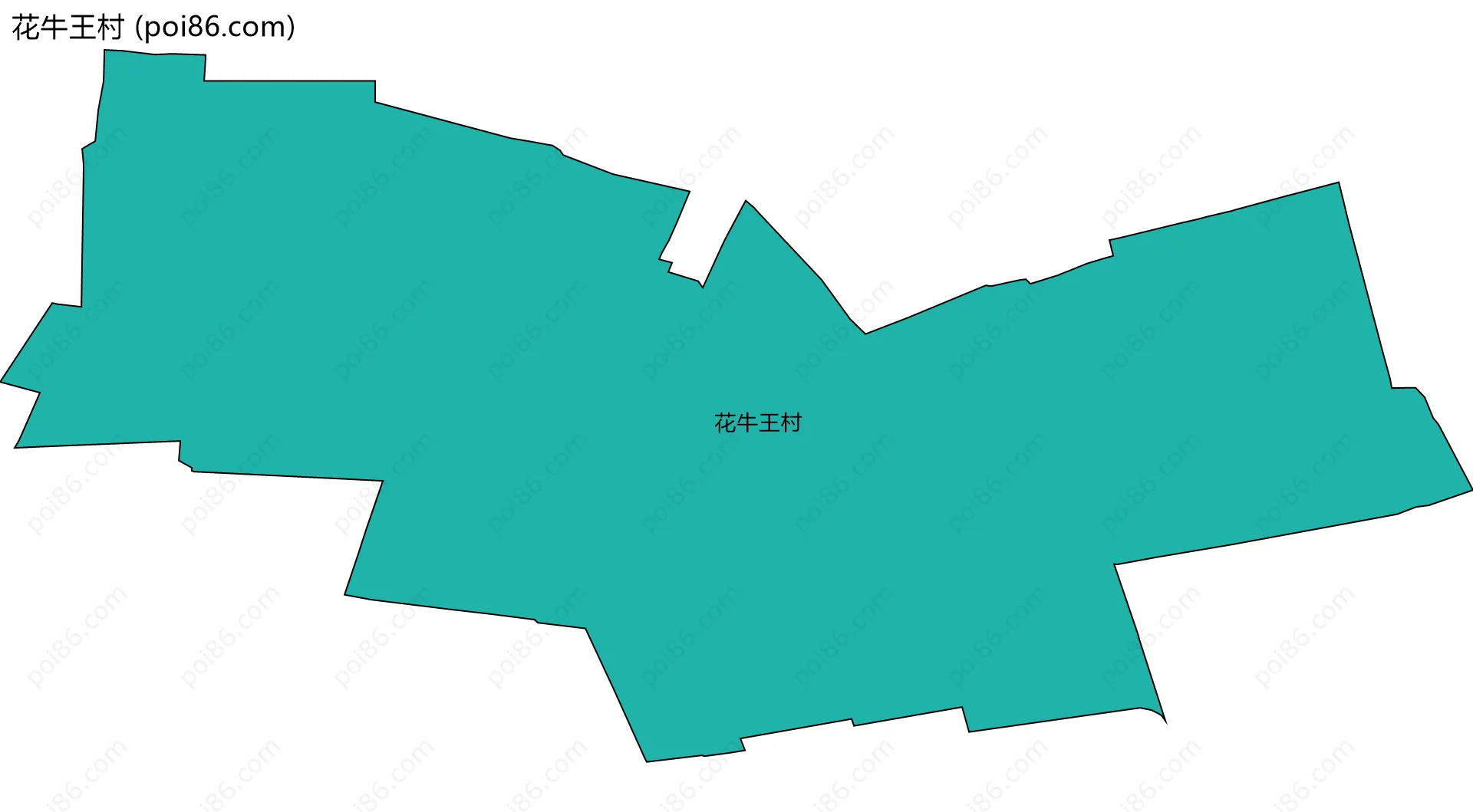 花牛王村边界地图