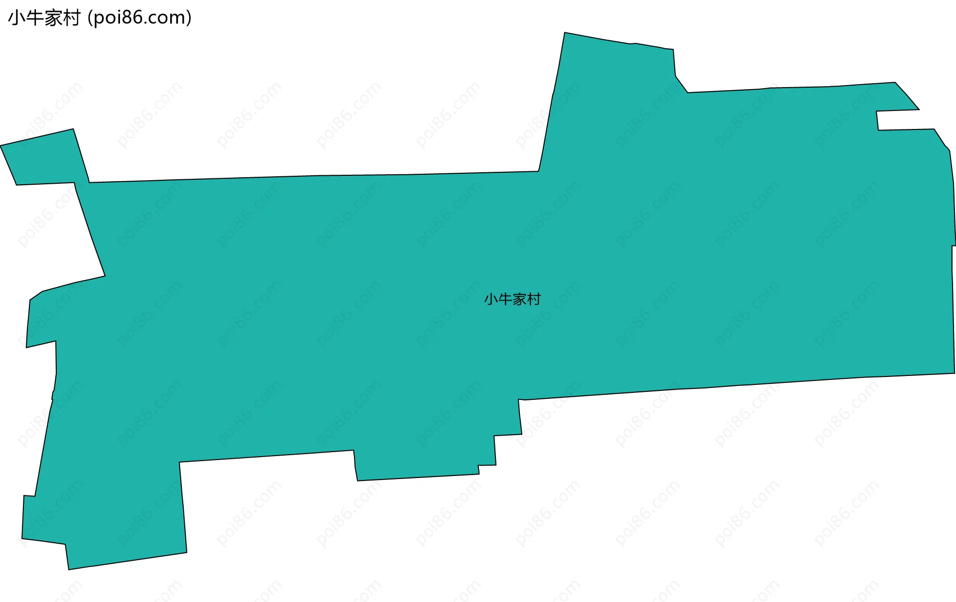 小牛家村边界地图
