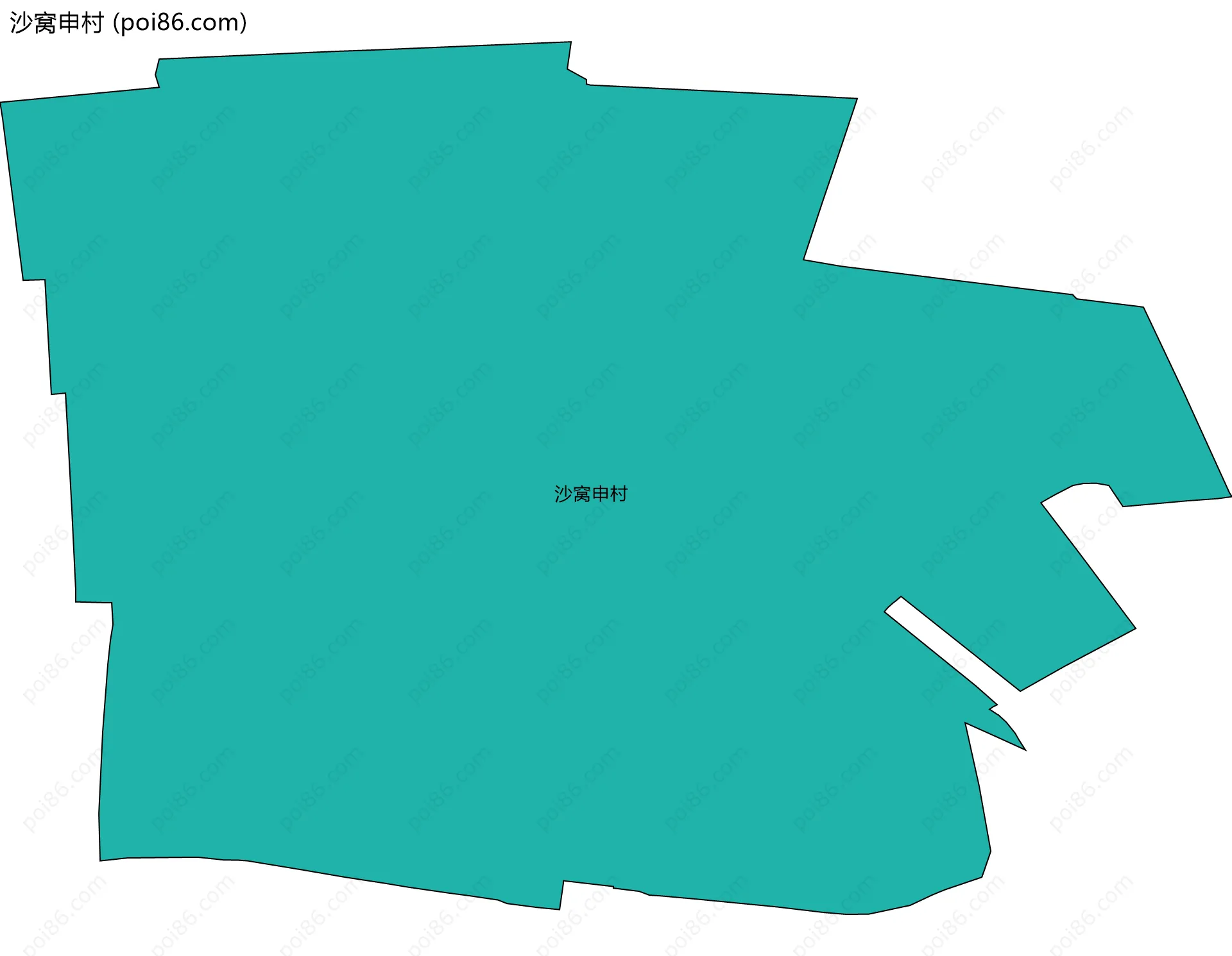 沙窝申村边界地图