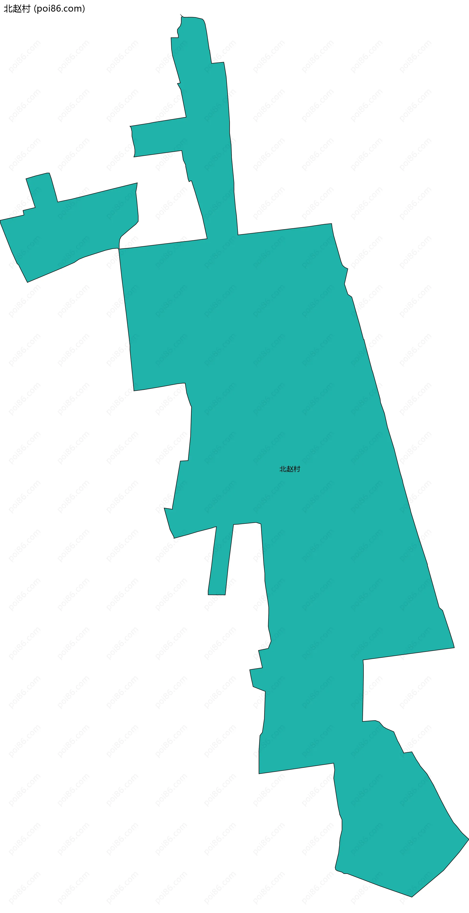 北赵村边界地图