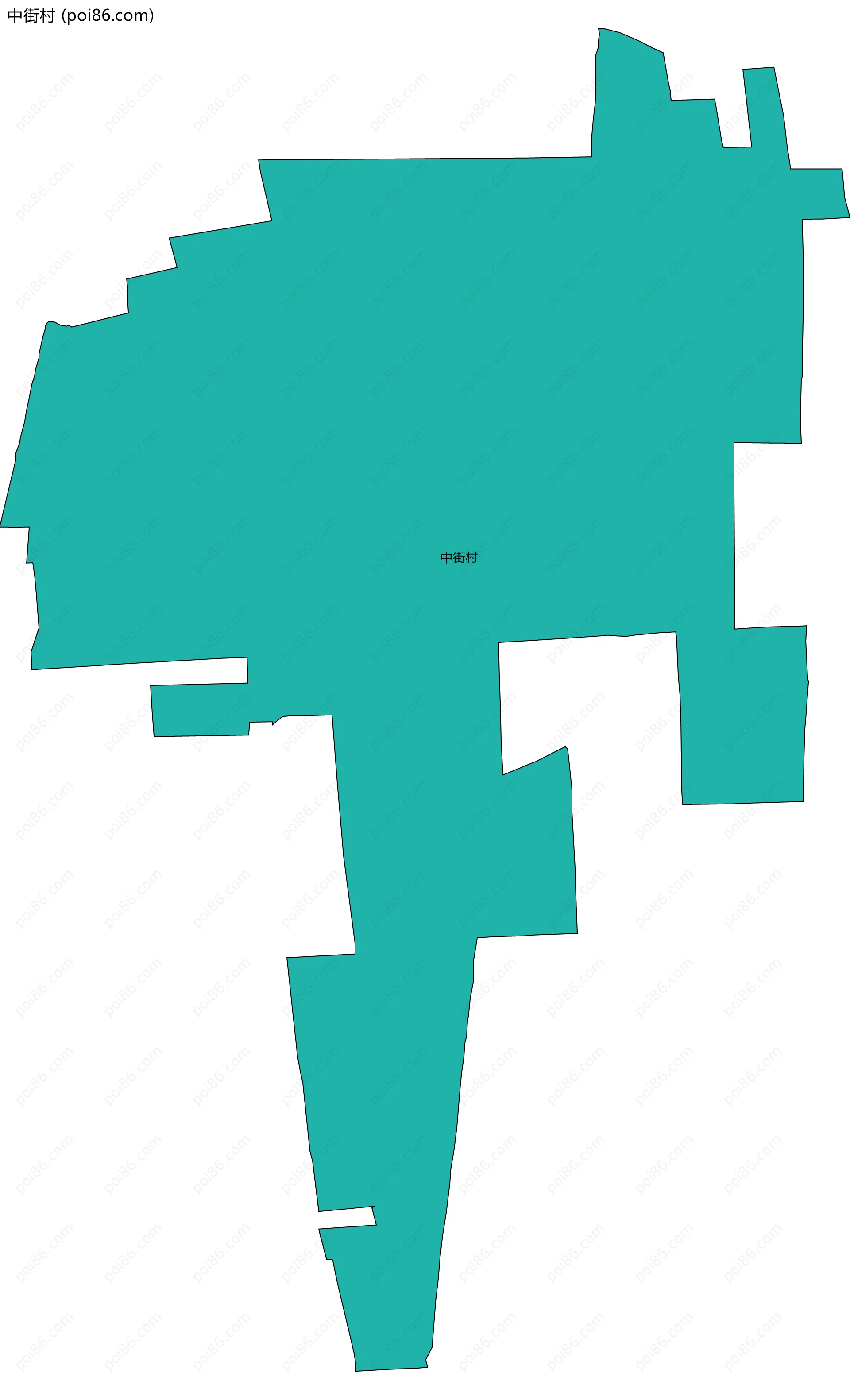 中街村边界地图