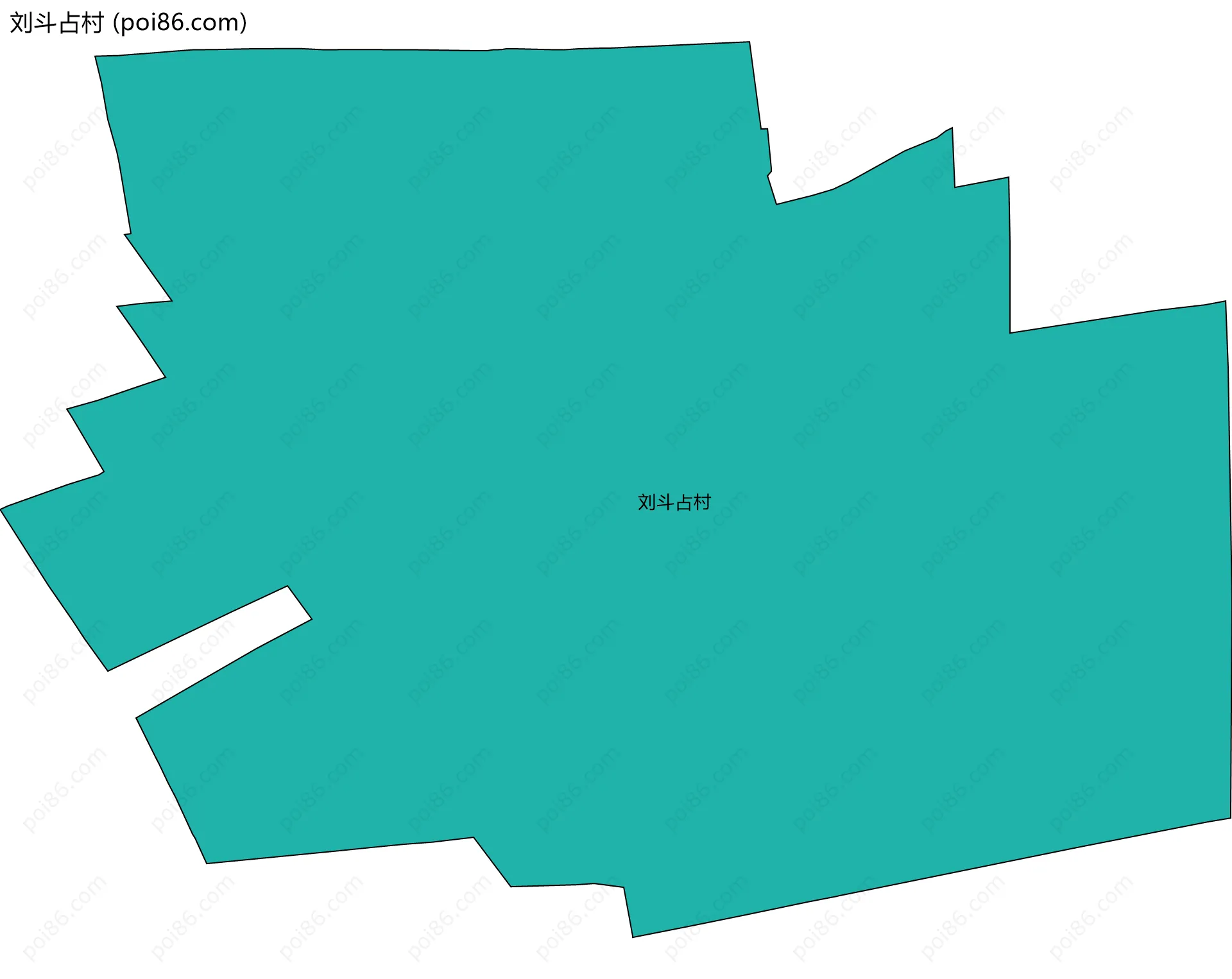 刘斗占村边界地图