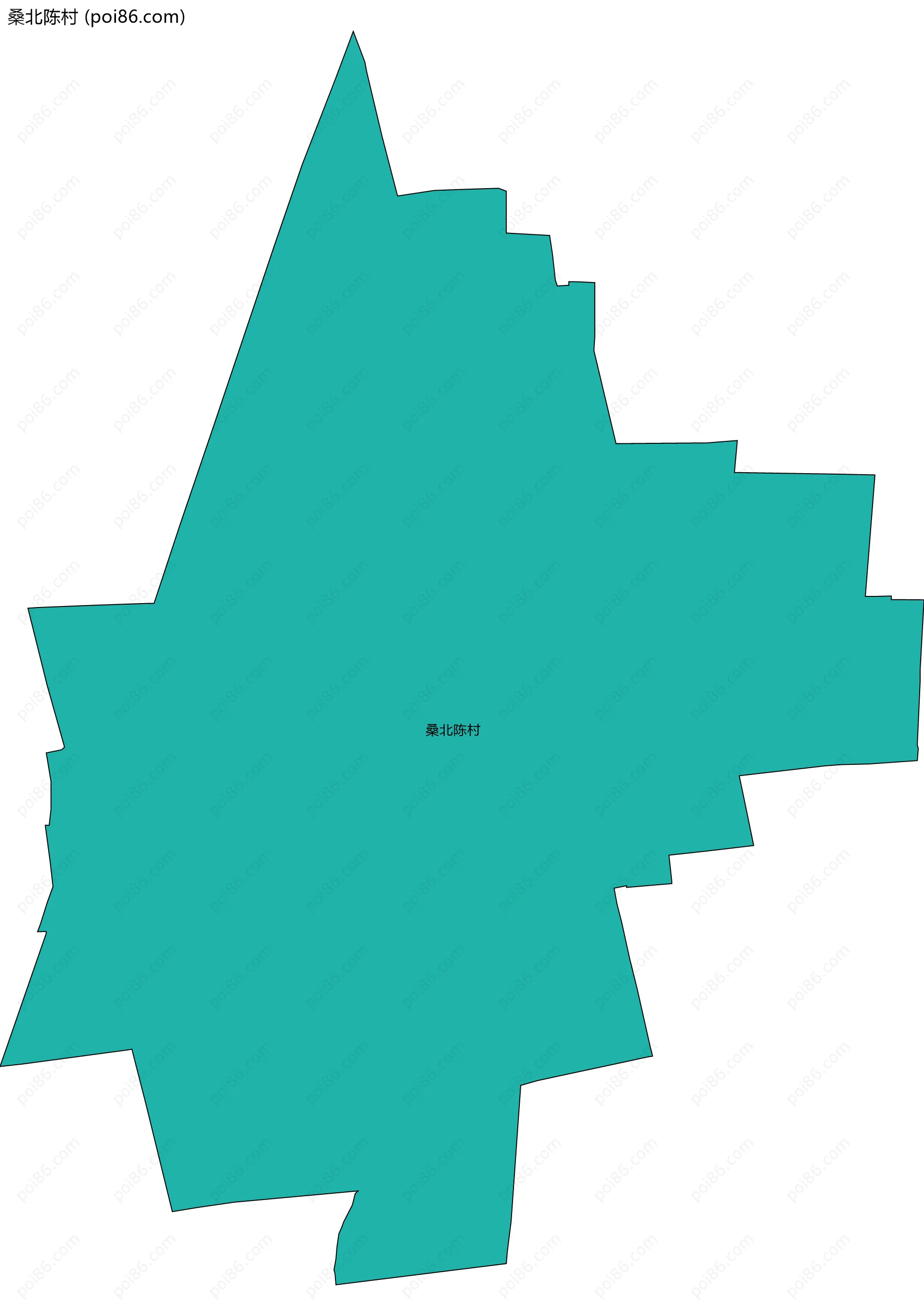 桑北陈村边界地图