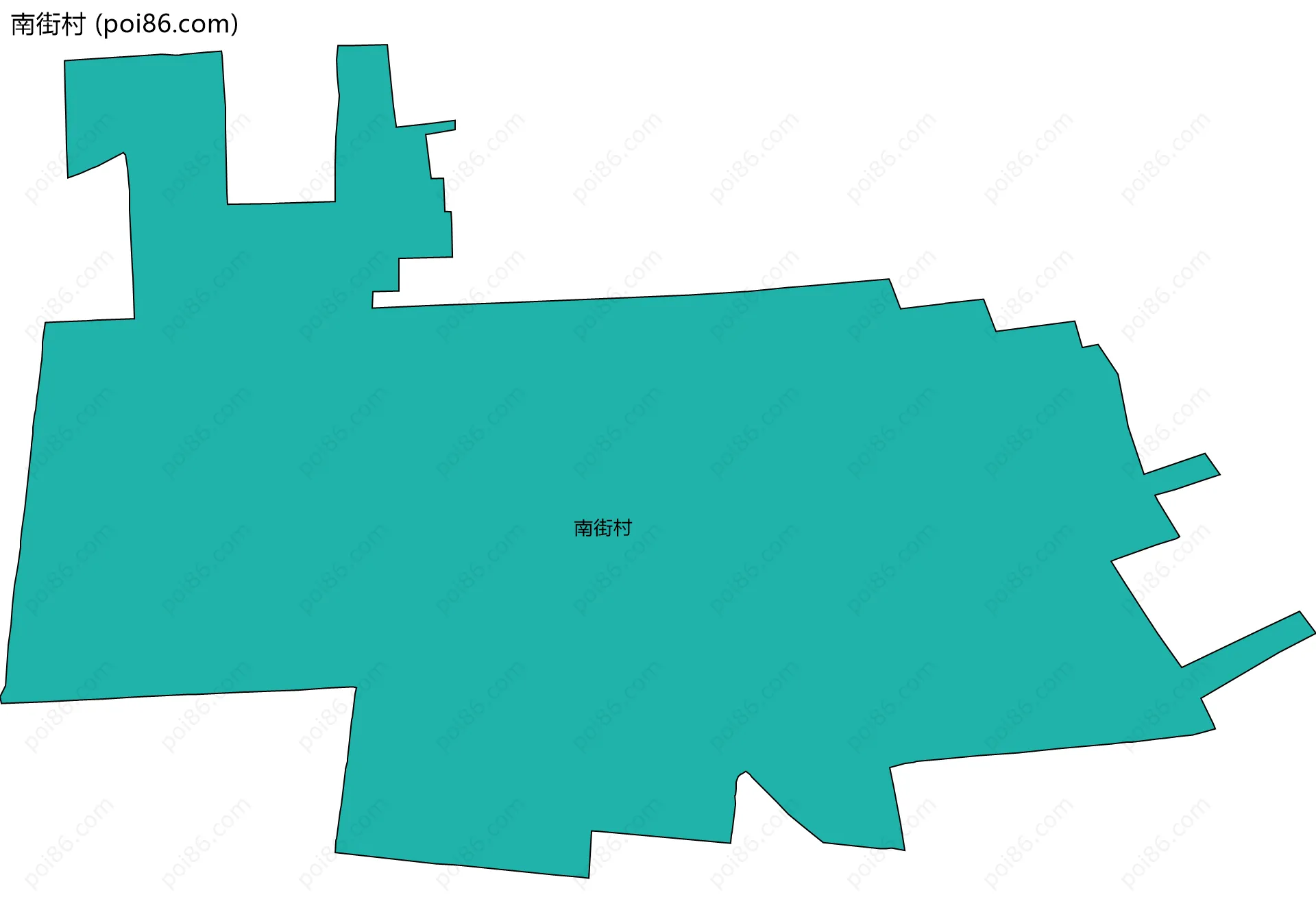 南街村边界地图