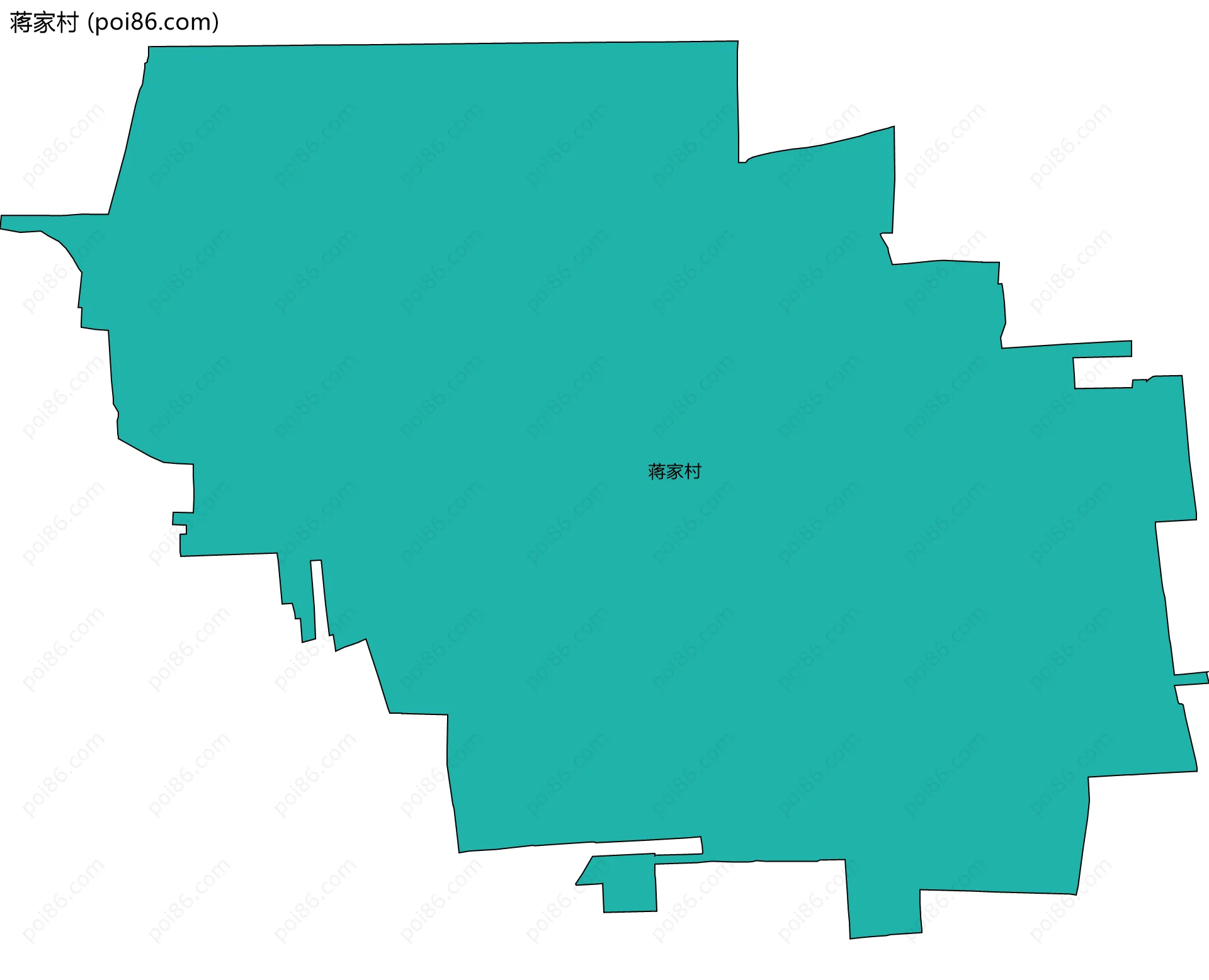 蒋家村边界地图