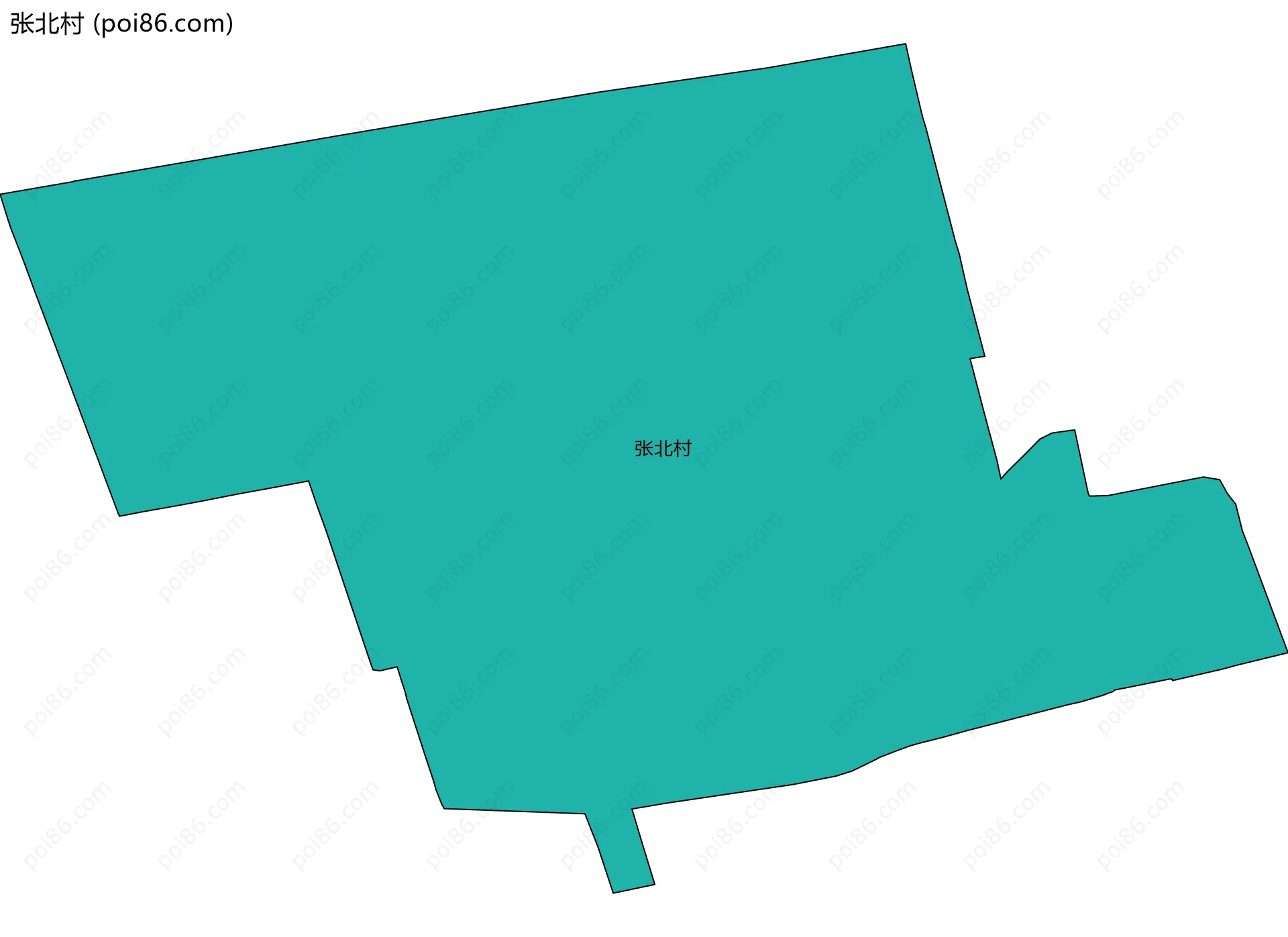 张北村边界地图