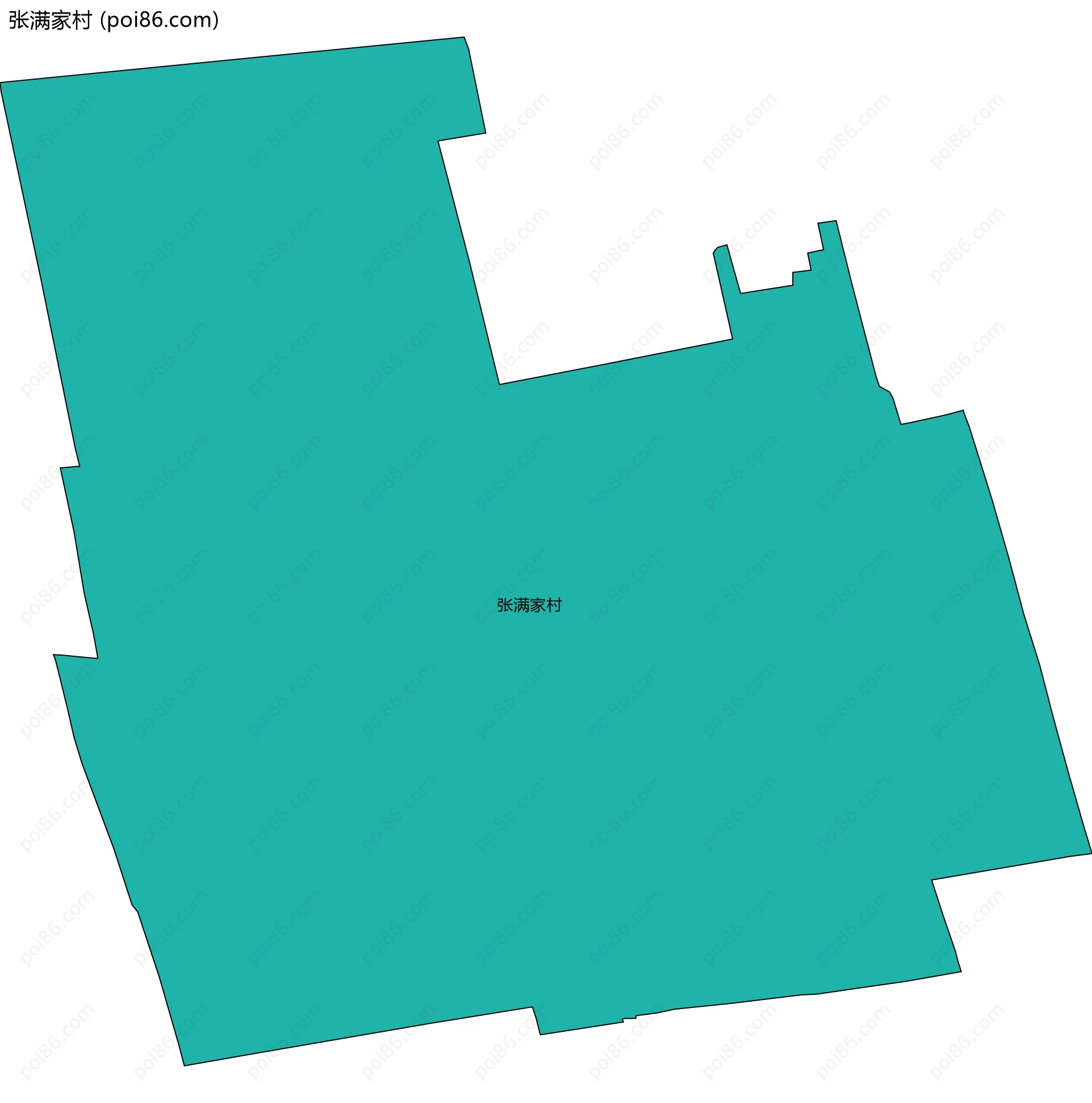 张满家村边界地图