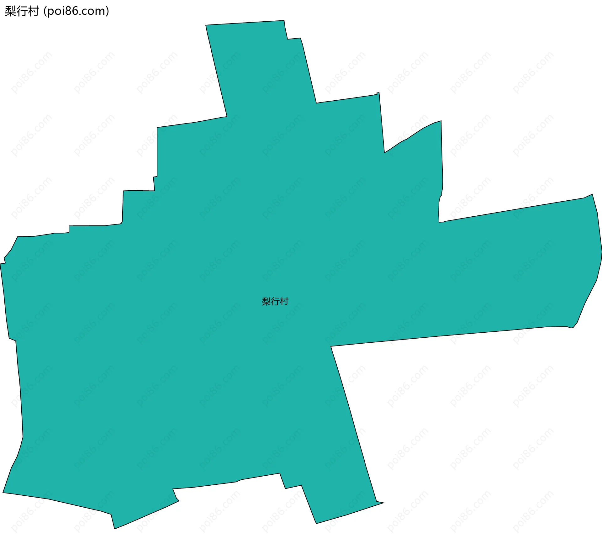 梨行村边界地图