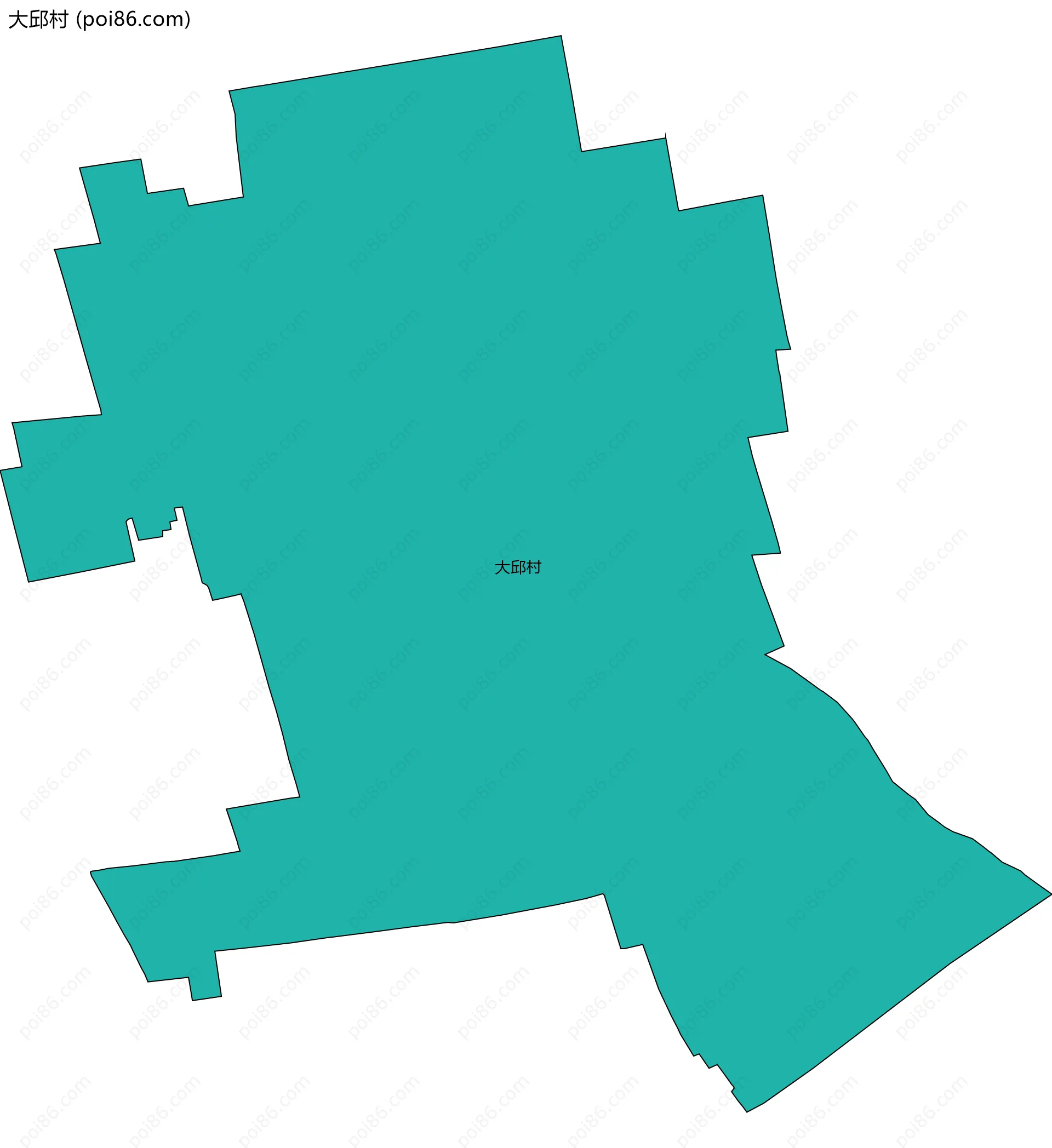 大邱村边界地图