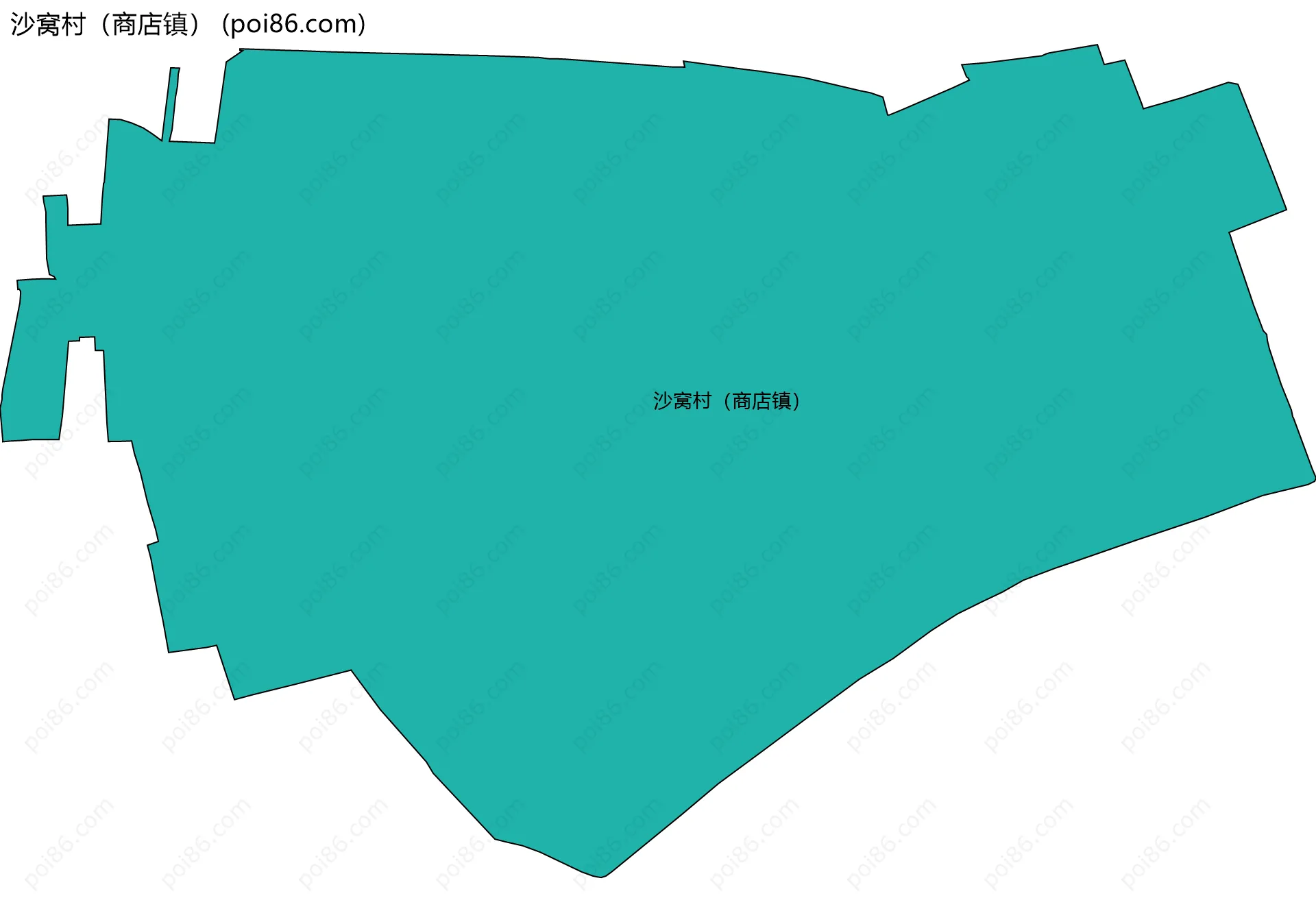 沙窝村（商店镇）边界地图